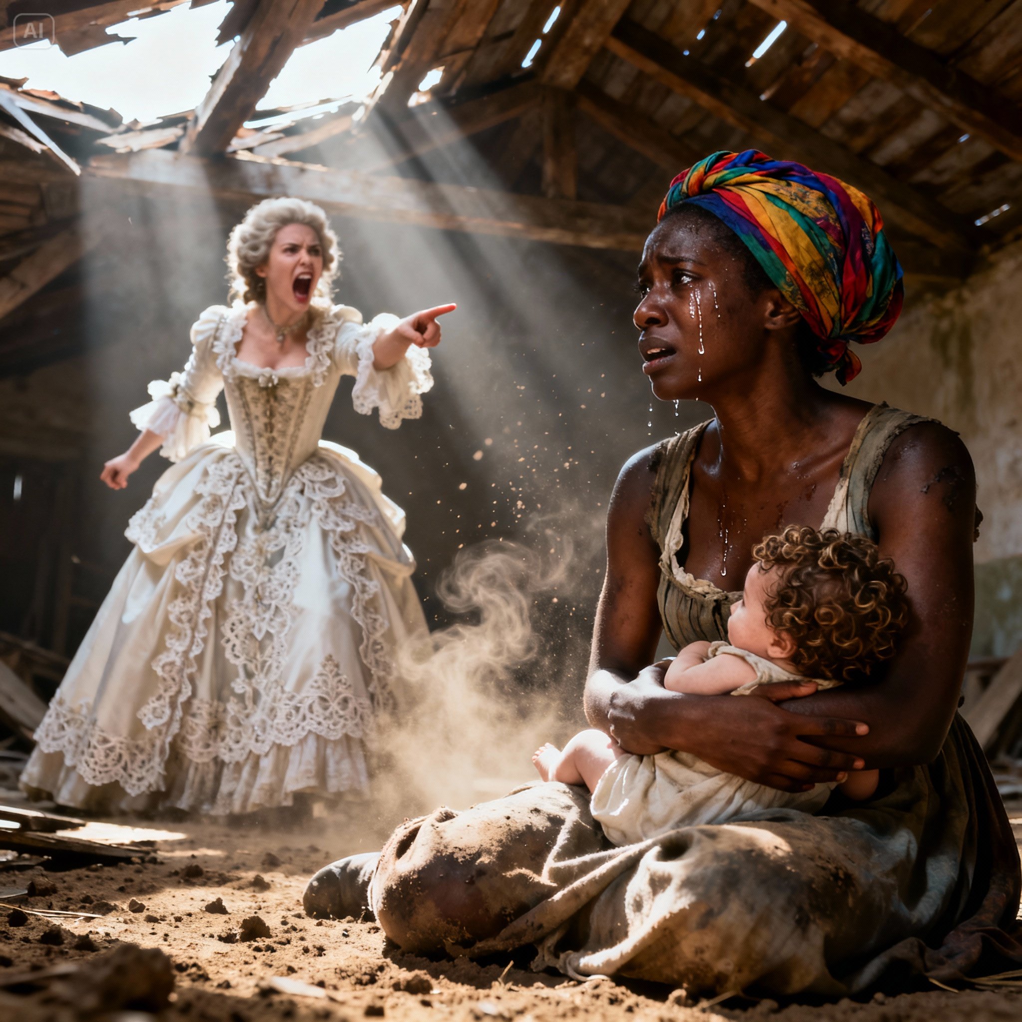 “The slave’s baby was born with golden hair… and what the mistress screamed in the room changed everything!”