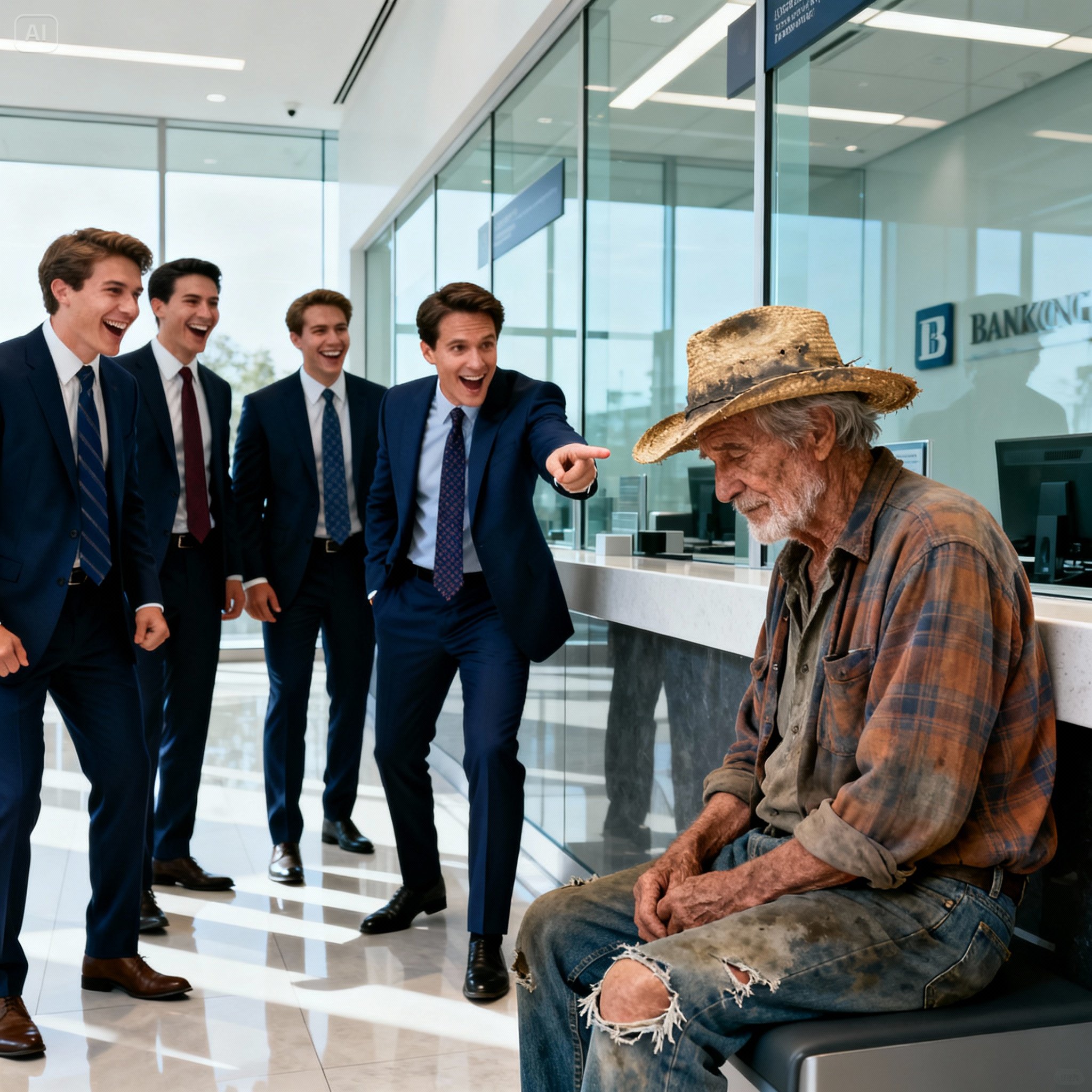 “IF YOU ACTUALLY HAVE A BALANCE, I’LL PAY YOU DOUBLE!” — The MANAGER Mocked Him… Without Knowing He Was the BANK’S CEO