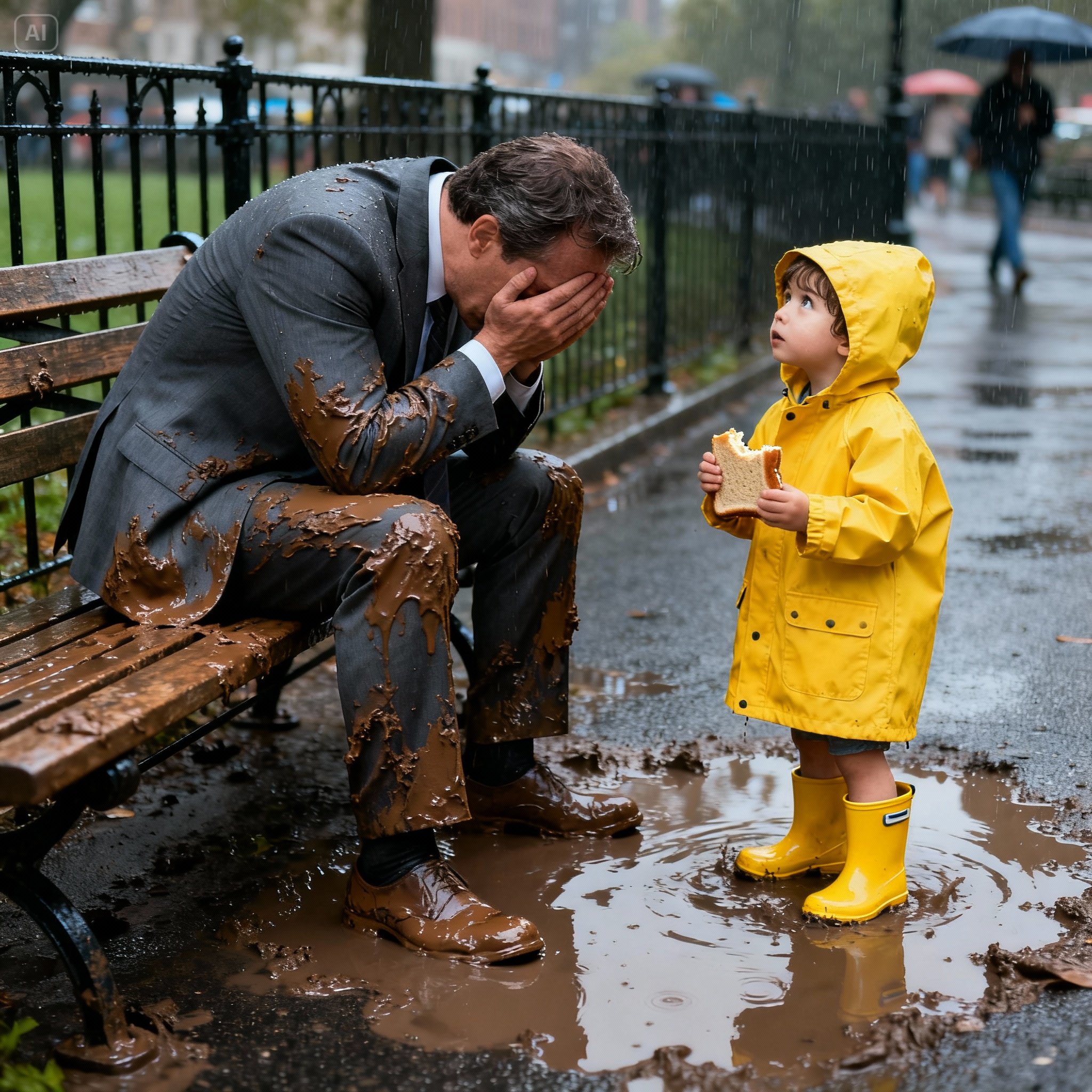 “DO YOU CRY FROM HUNGER, TOO?” the beggar girl asked the millionaire and offered him her last piece of bread. What happened next left everyone frozen…