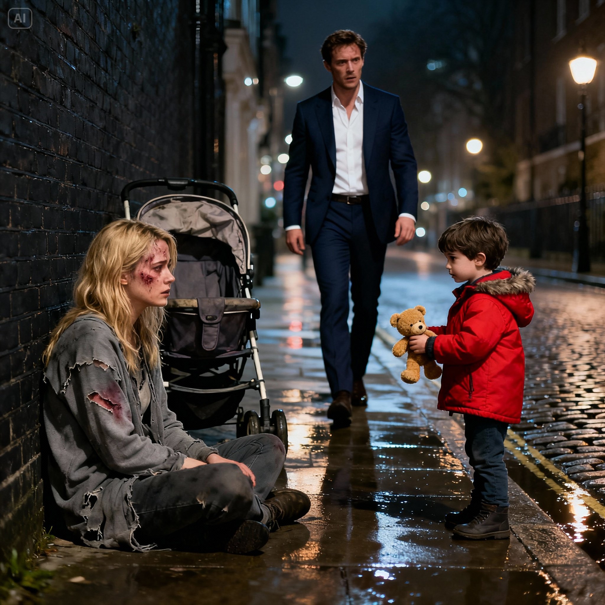 A wealthy man ignored the beggar until his son stopped, looked back, and said: “Dad, that’s Mom.”