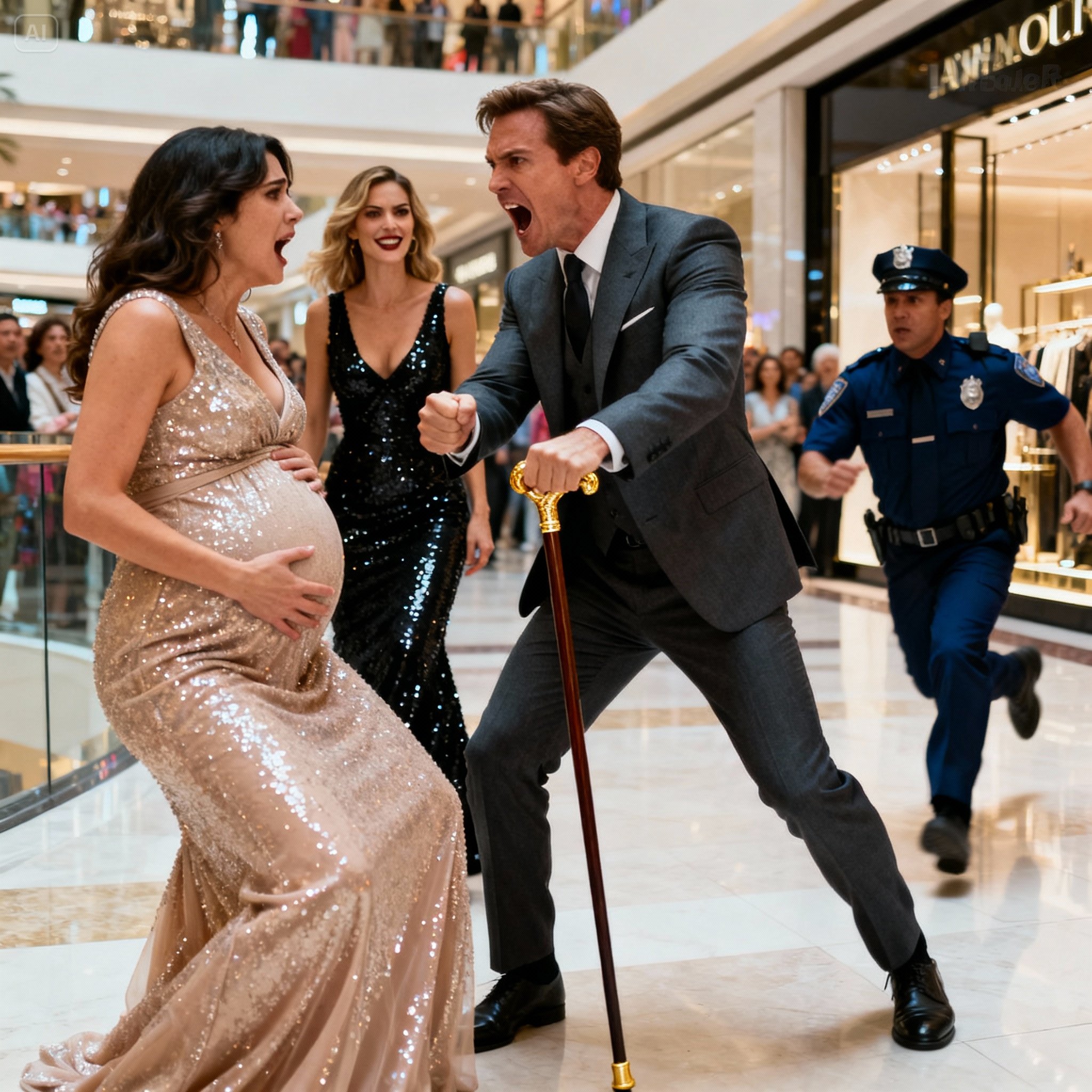 The CEO struck his pregnant wife with a stick at the mall to please his mistress, but his father—a billionaire working secretly as his bodyguard—saw everything and did something that made him regret it.