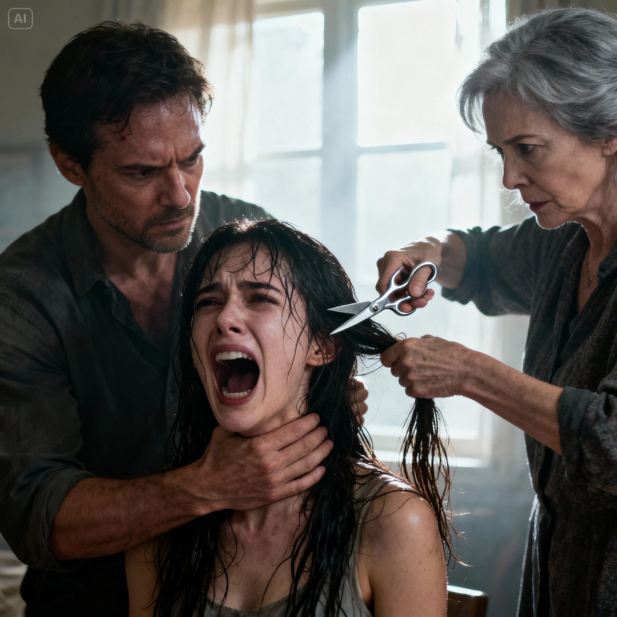 The night before I defended my PhD, my husband pinned me down while his mother hacked off my hair, claiming women didn’t belong in academia. They expected me to hide. I didn’t. I walked into that conference room—and when my father stood up in the front row, their entire world shattered.