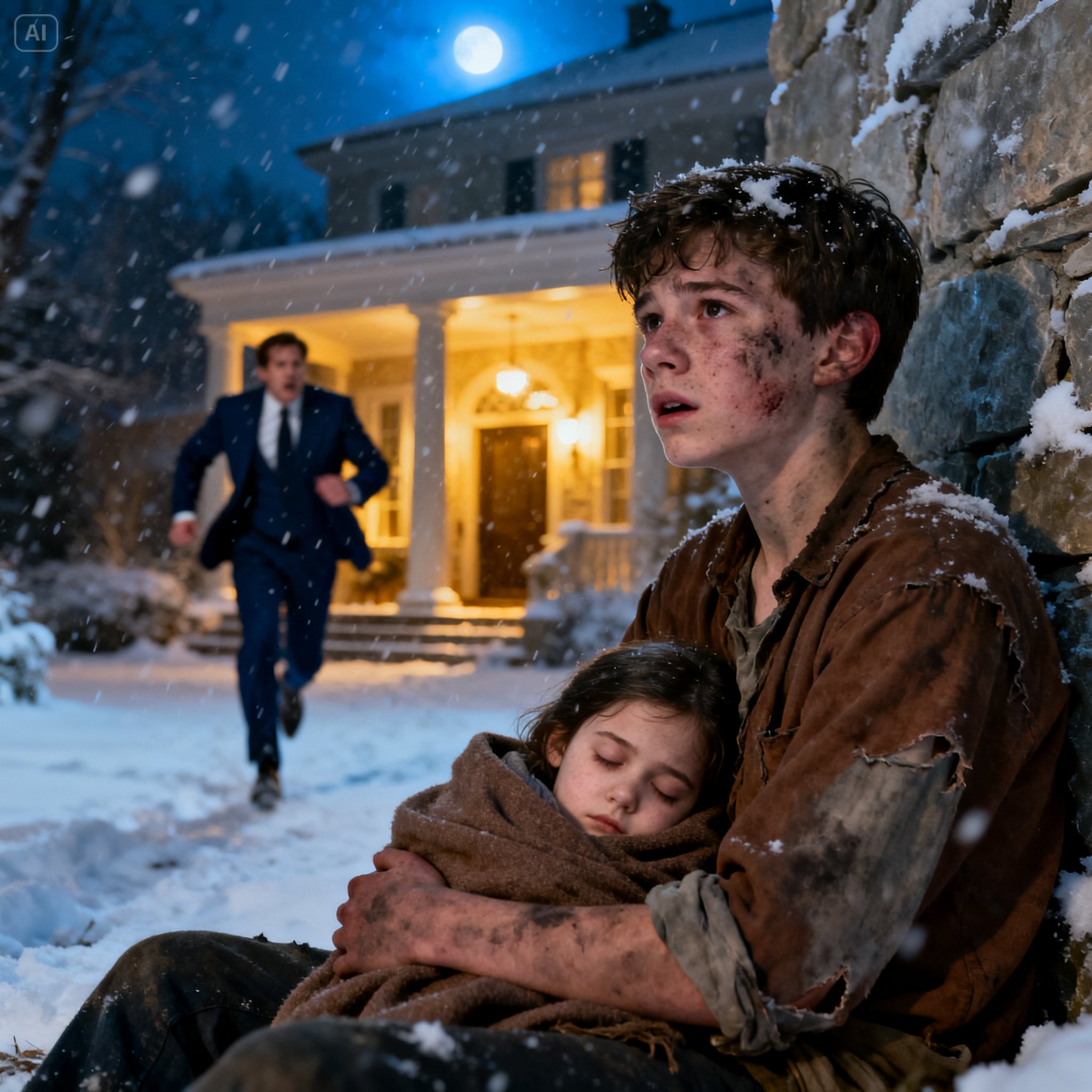 A Homeless Boy Climbed a Mansion Wall to Save a Freezing Girl — Her Billionaire Father Watched It All