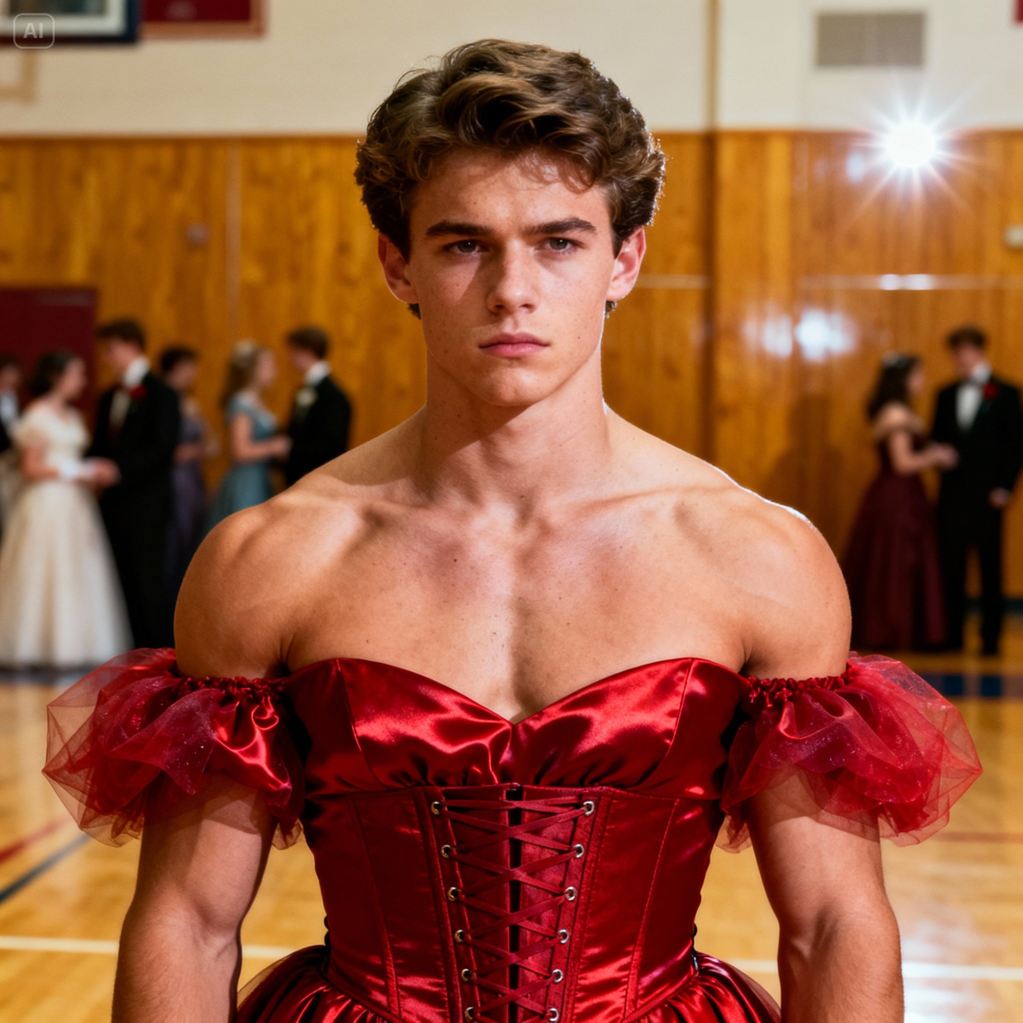 My son walked in on graduation night wearing a huge red dress. “Liam, what have you done?” I whispered in horror. He just smiled, his eyes full of tears. “Mom, I told you I’d show you why I’ve been gone so much.” He then turned to the door, and the person who walked in next explained everything…