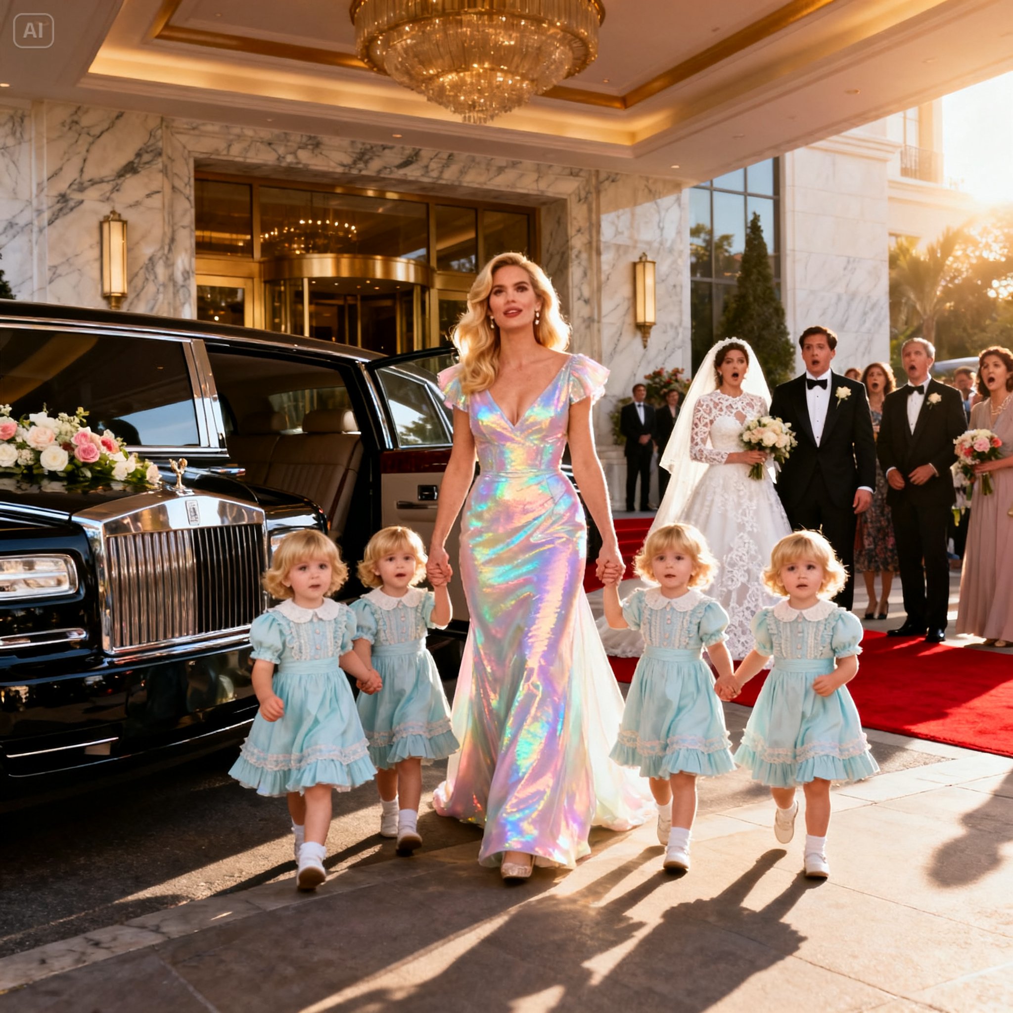 He Invited His Poor Ex-Wife Just to Humiliate Her at His Wedding—But She Arrived in a Limousine With Her Triplets…