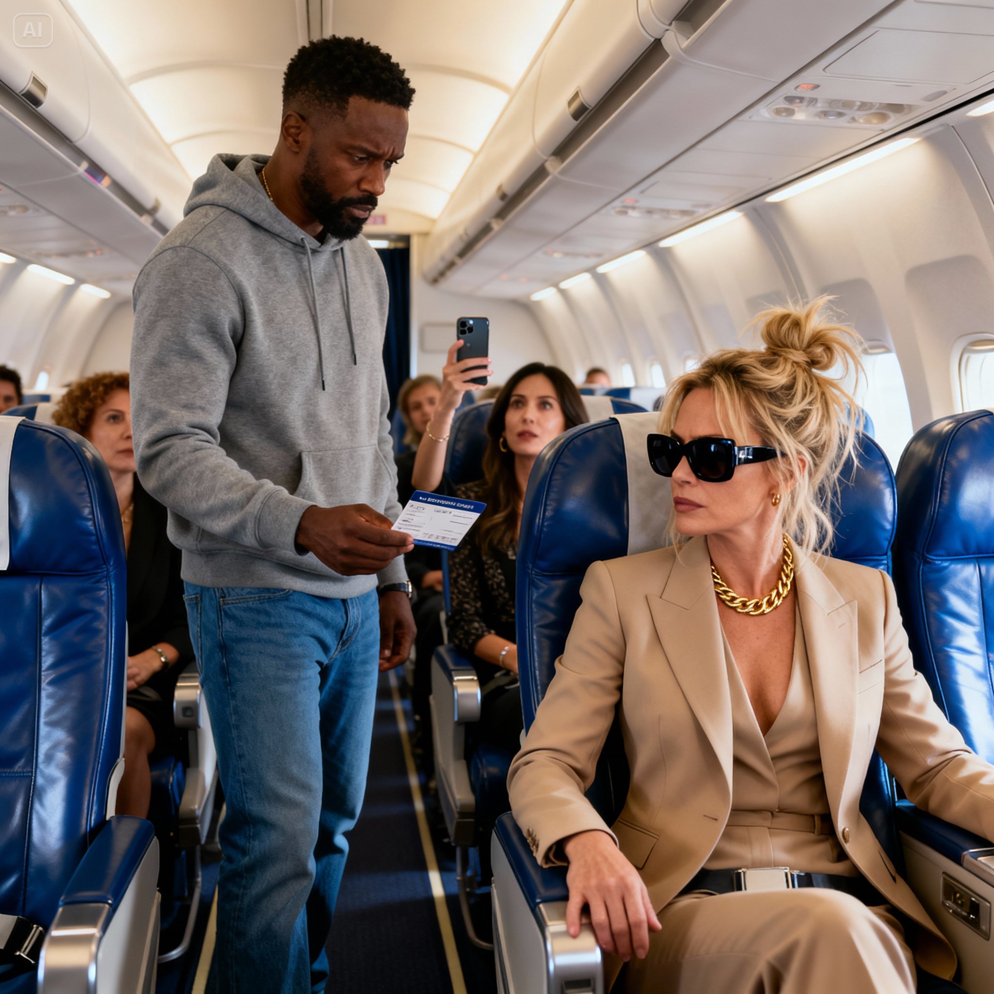 White woman snatched the Black CEO’s seat — then froze when he said: “I am the owner of this airline.”
