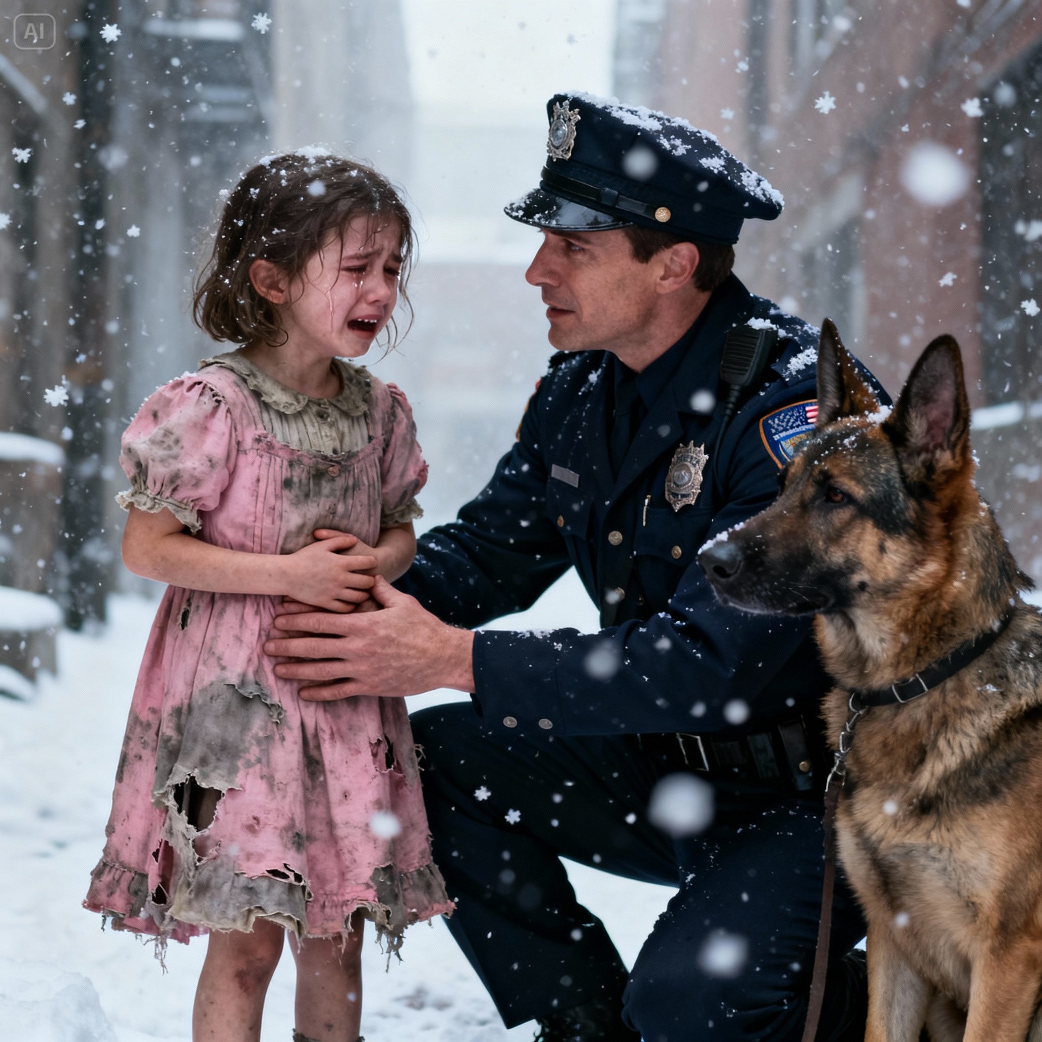 Her stepfather beat her while her mother smiled… until a German Shepherd and a police officer heard her cries.