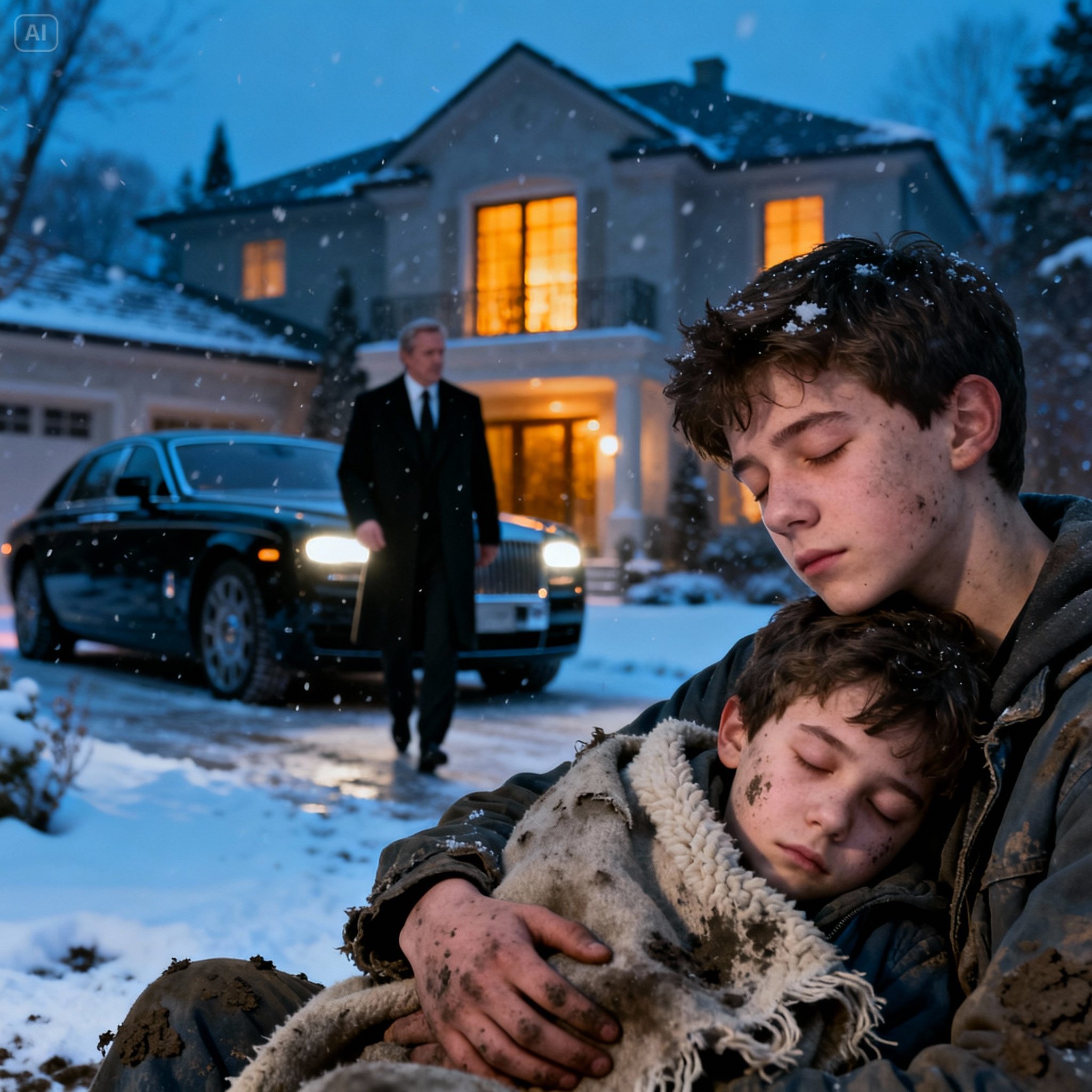 A Homeless Boy Climbs a Mansion Wall to Save a Freezing Little Girl — Her Billionaire Father Saw Everything