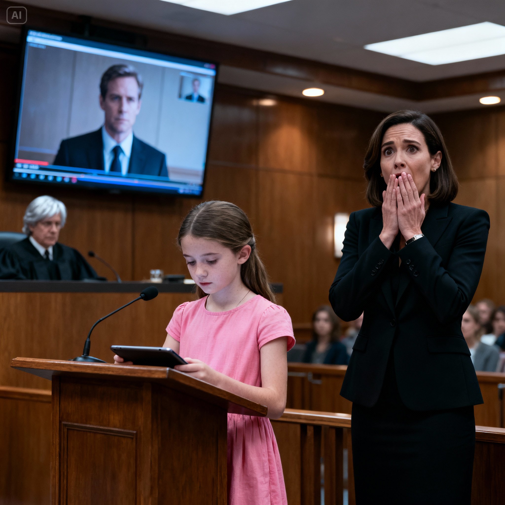 My husband filed for divorce, and our ten-year-old daughter asked the judge: ‘Your Honor, can I show you something Mom doesn’t know?’ The judge nodded. When the video started, the entire courtroom fell silent.”