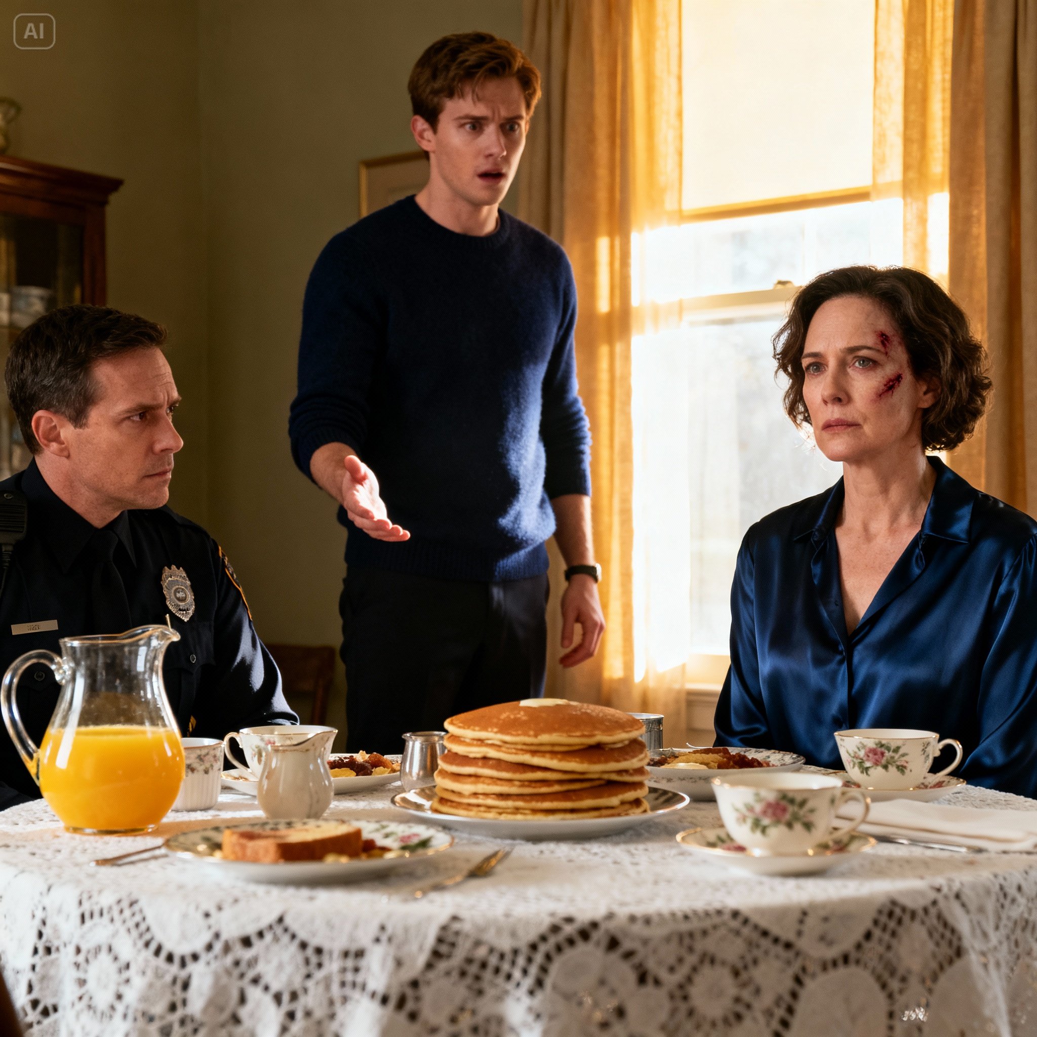 My son h.it me last night and I stayed quiet. This morning, I laid out my lace tablecloth, baked a full Southern breakfast, and then set the good china like it was Christmas.