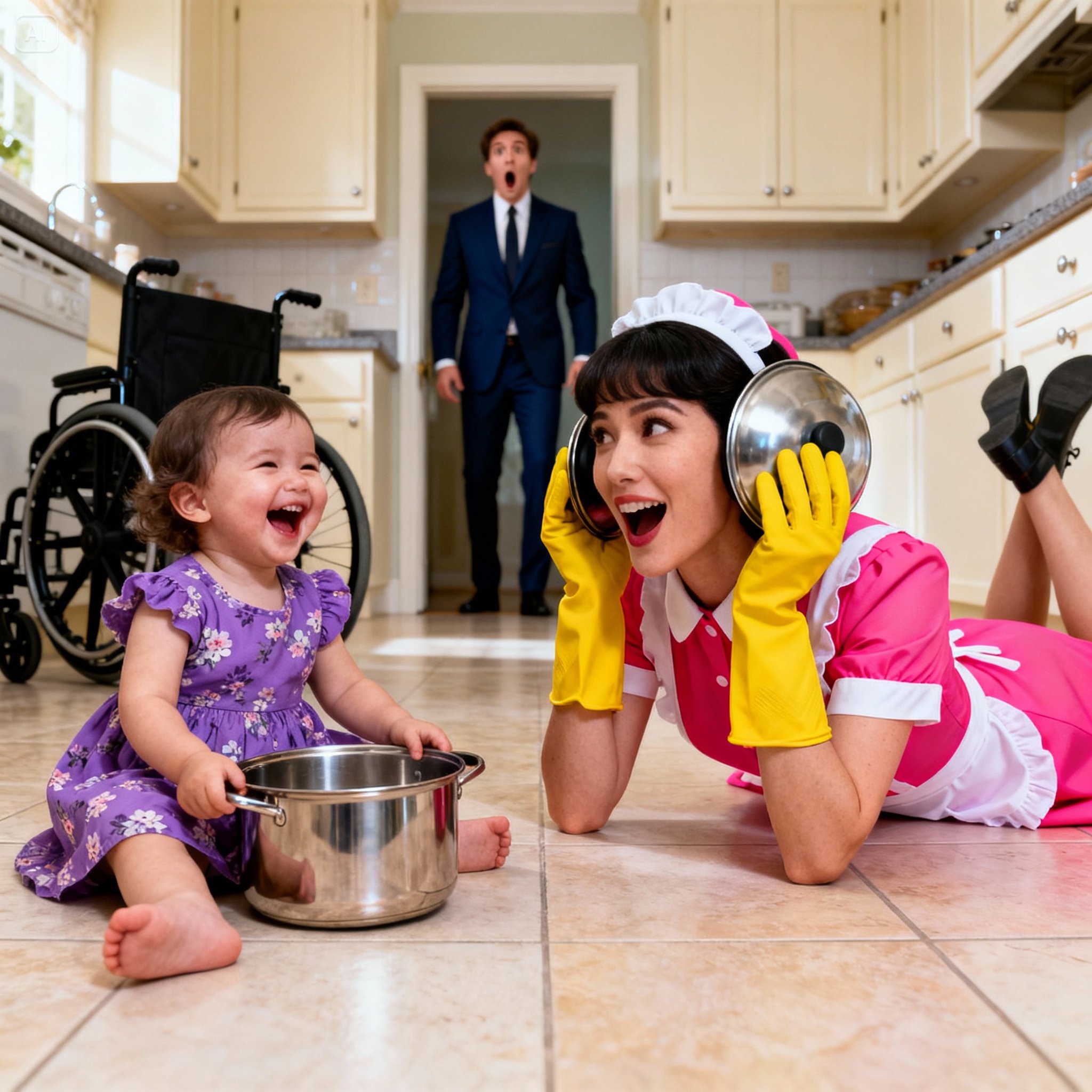 “BUSINESSMAN hides cameras to protect his paralyzed daughter — UNTIL HE SEES what the CLEANER is doing”