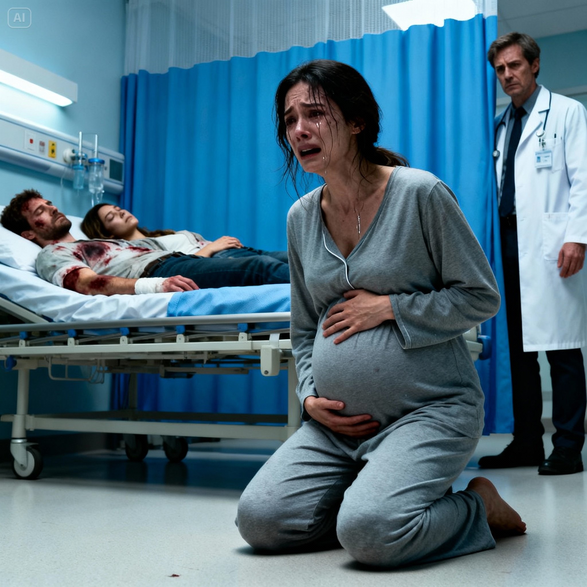 Pregnant wife receives a call from a cop: “your husband is in the hospital. We found him with a woman.” When she arrived, the doctor said: “madam, what you are about to see may shock you.” He opened the curtain—she fell to her knees at the sight. The doctor whispered: “there is something else you need to know.”