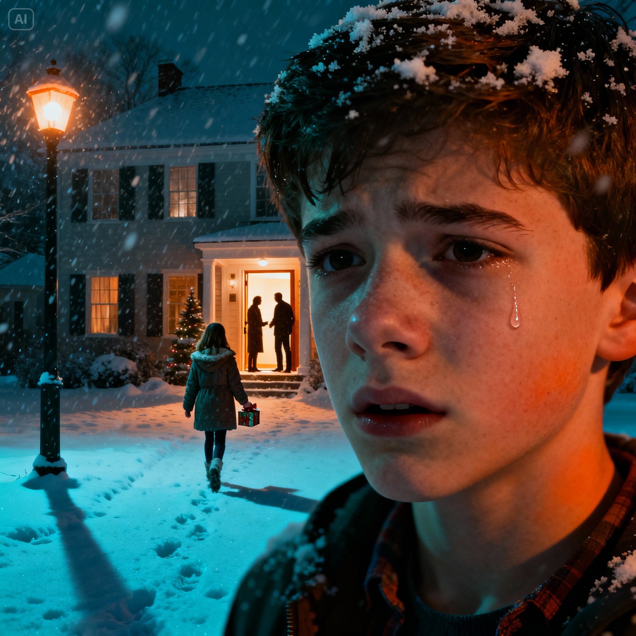 I heard the door slam shut behind my little sister on a freezing Christmas night. “You don’t belong in this house anymore,” my mother said, her voice cold as ice. The 11-year-old clutched her gift bag, tears streaming down her face as she walked alone through the snow. When I found out, I said only one thing: “Alright.” Five hours later, they understood—this Christmas would never be the same again.