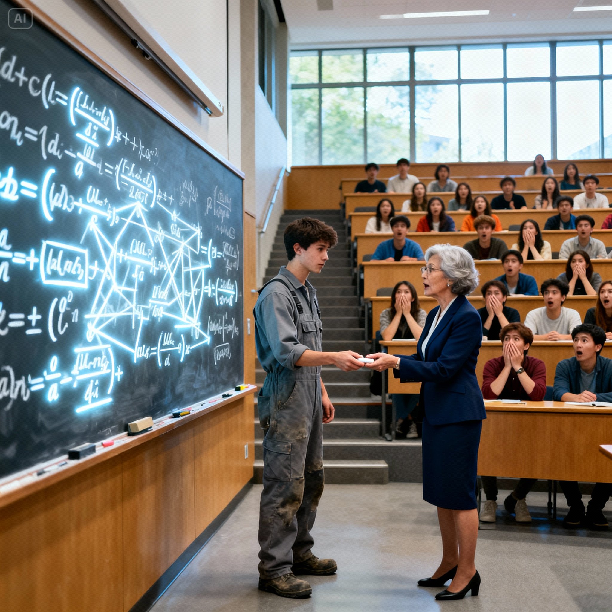“Solve this equation,” the professor said playfully. Moments later, the janitor solved it — and the professor didn’t expect that at all