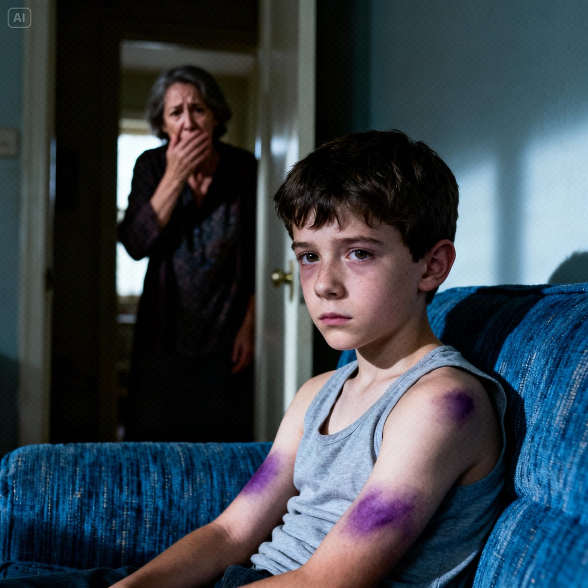 “I arrived home late and froze. My seven-year-old son, Johnny, was covered in bruises from head to toe. I rushed him to the ER, and when he whispered what happened to the doctor, I grabbed my phone and dialed 911…”