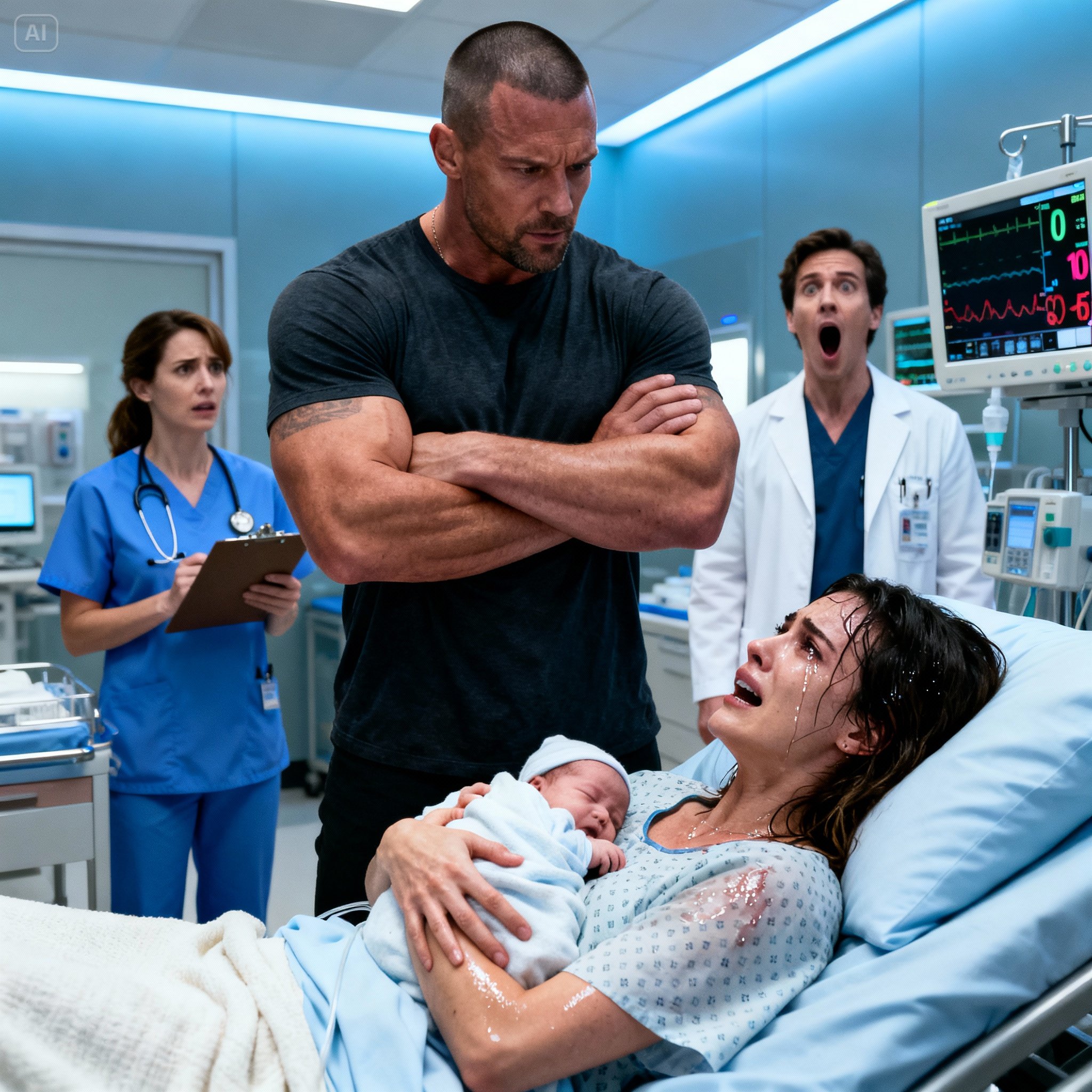 My husband looked at the newborn right after the delivery and said with a smirk, “We need a dna test to be sure it’s mine.”. The room fell silent whenI held the baby, tears welling in my eyes. Some days later, the doctor looked at the dna test results and said, “Call the p0lice.”…