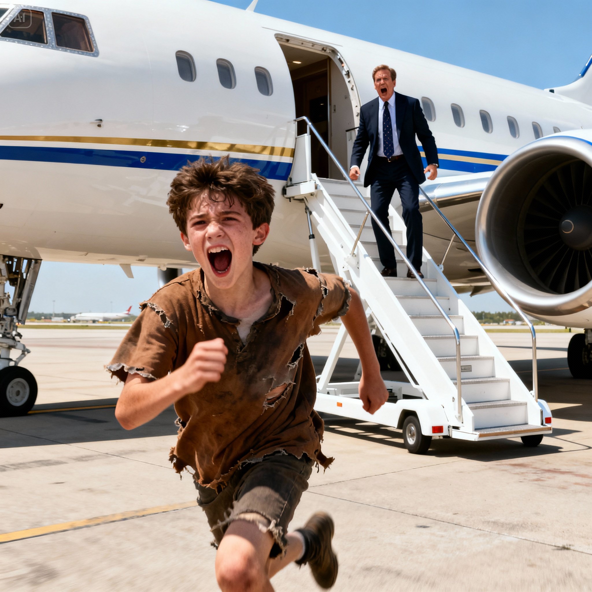 12-year-old street boy warns billionaire not to board his plane: what the mechanics found seconds later left everyone in shock.