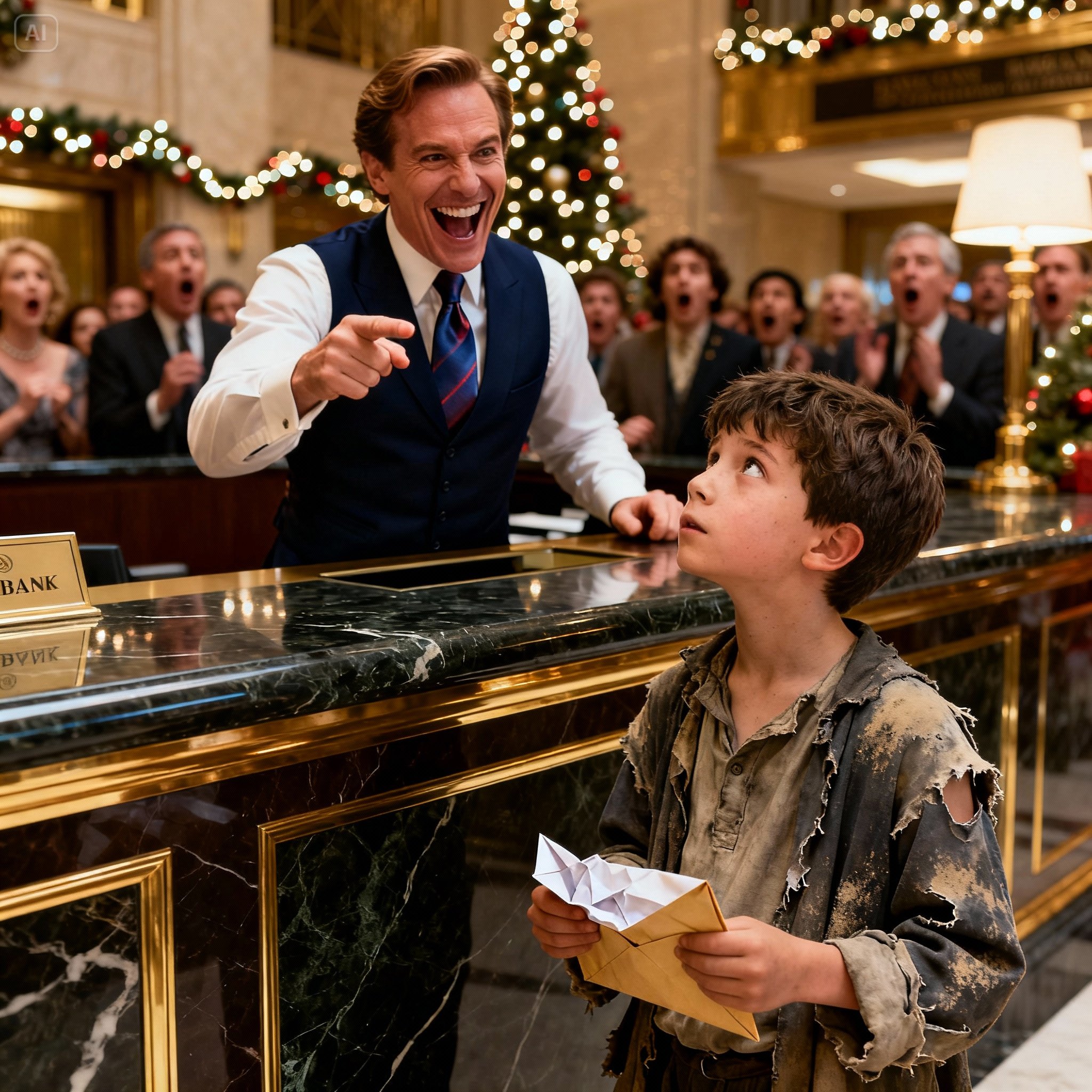 Kid in Worn-Out Shoes Went to Bank to Check Account — Manager Laughed Until He Saw the Balance