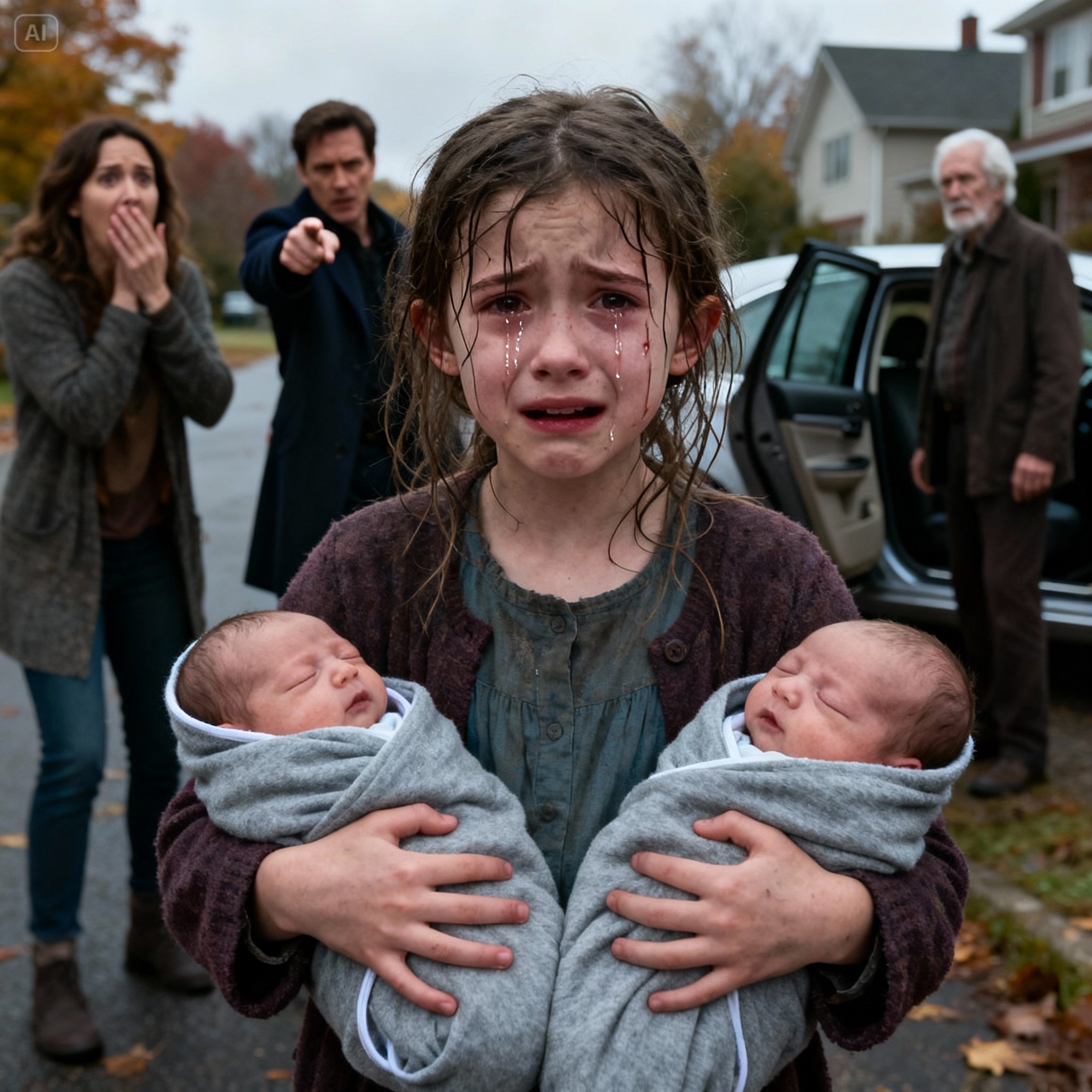 A girl was kicked out for stealing a bottle of milk for her two younger brothers. Suddenly, a billionaire stepped out of his car and…