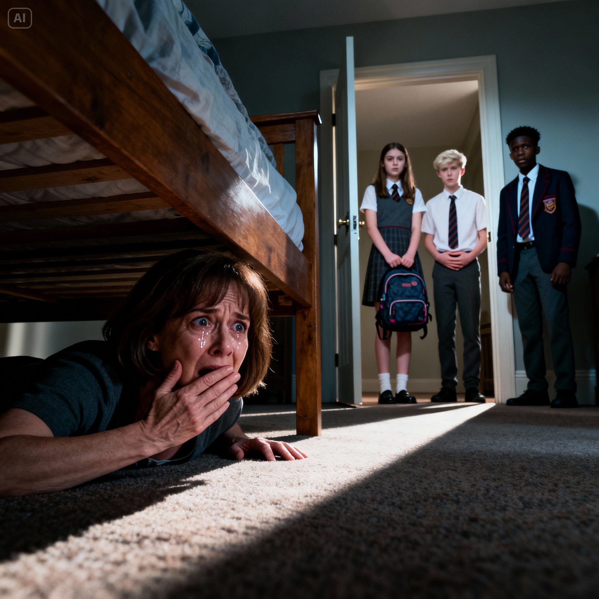 My Neighbor Insisted She Kept Seeing My Daughter at Home During School Hours—So I Faked Leaving for Work and Hid Under the Bed. Minutes Later, I Heard Several Footsteps Moving Through the Hallway.