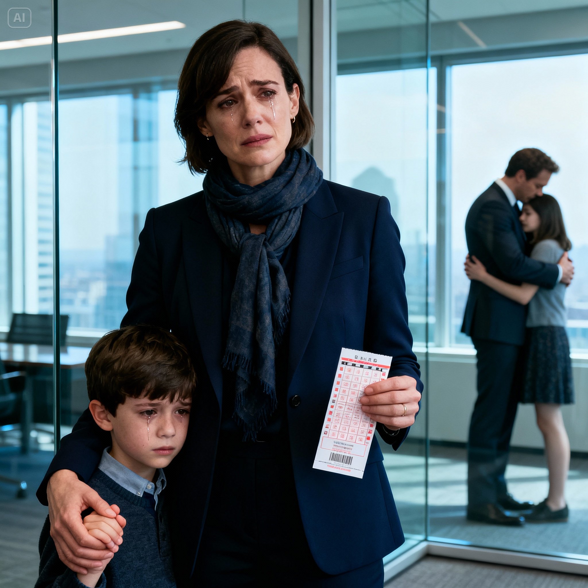 I won 50 million dollars in the lottery. I rushed with our young son to my husband’s office to give him the news. But when I arrived, I heard intimate sounds coming from him… So then, I did something.