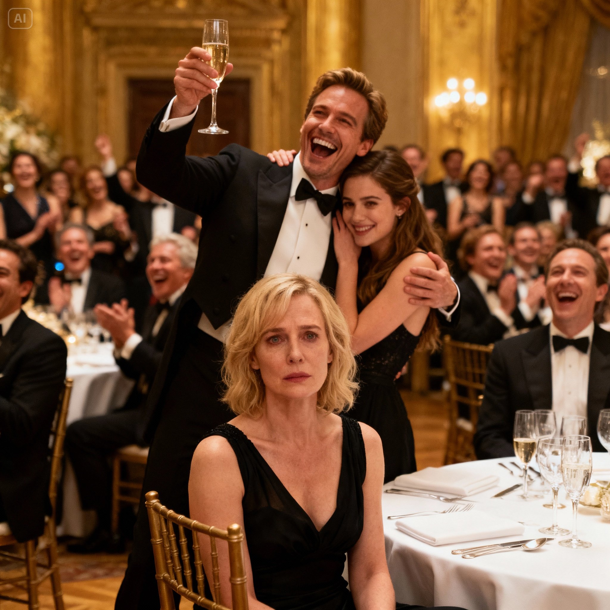 At my birthday party, my husband stood up and said, “Happy Birthday, failure. It’s over.” Forty people laughed. His mistress was sitting right next to him. I didn’t cry — I slid a black envelope across the table. I said, “Call your parents. Their house no longer exists. Call your sisters. Their tuition just vanished.” The laughter died instantly, leaving only pale and trembling faces…