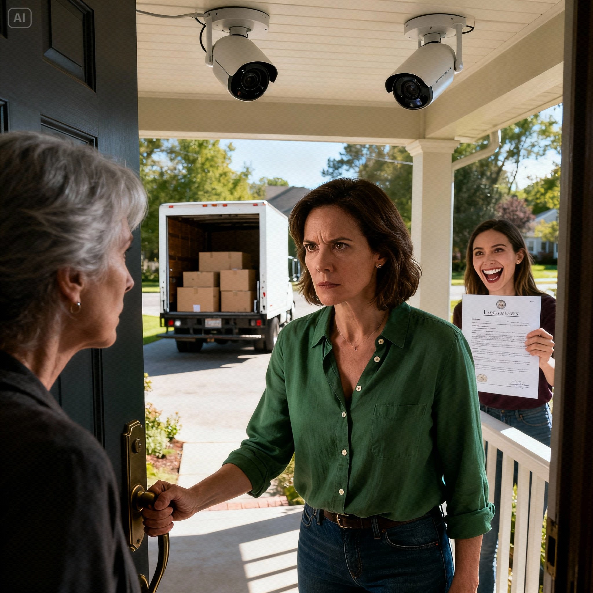 My mom changed the locks on the house I’d just bought and said coldly, “Leave. This is your sister’s home now.” I froze. My sister waved a fake lease in my face, smiling like she’d already won. “See? You’re just staying here.” I didn’t argue. I stepped back, opened my phone, and sent one text: “Turn on the cameras. Call the lawyer.” While they celebrated, I looked my mother in the eye. “Are you sure?” Because what I was about to reveal wouldn’t just take my house back—it would expose my entire family.