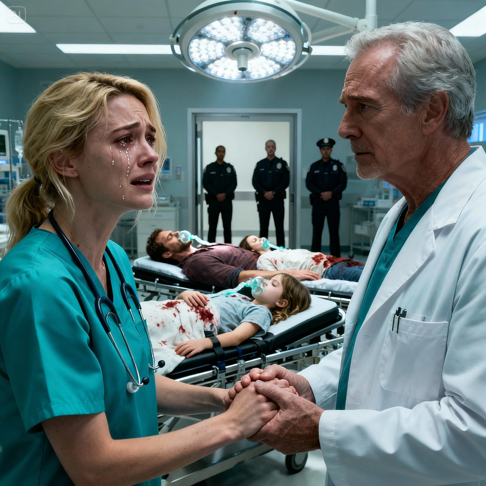 “During my night shift, I heard three names that made my blood run cold: James Wilson, Abby Ross, and Ryan Wilson. My family. All unconscious. When I rushed forward, a doctor grabbed my arm and said, ‘You can’t go in there.’ My heart pounded as I asked what had happened. He looked away and whispered, ‘The police are on their way. There’s more to this than you think.'”