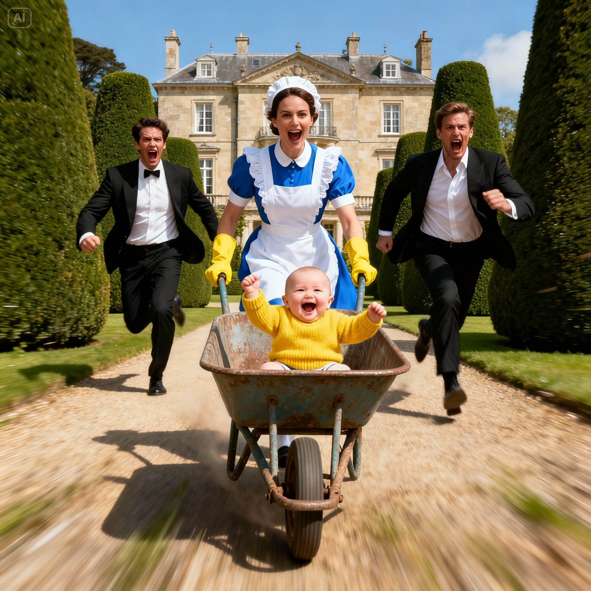 When the mansion fell into chaos, no one understood why the maid was running away through the estate.