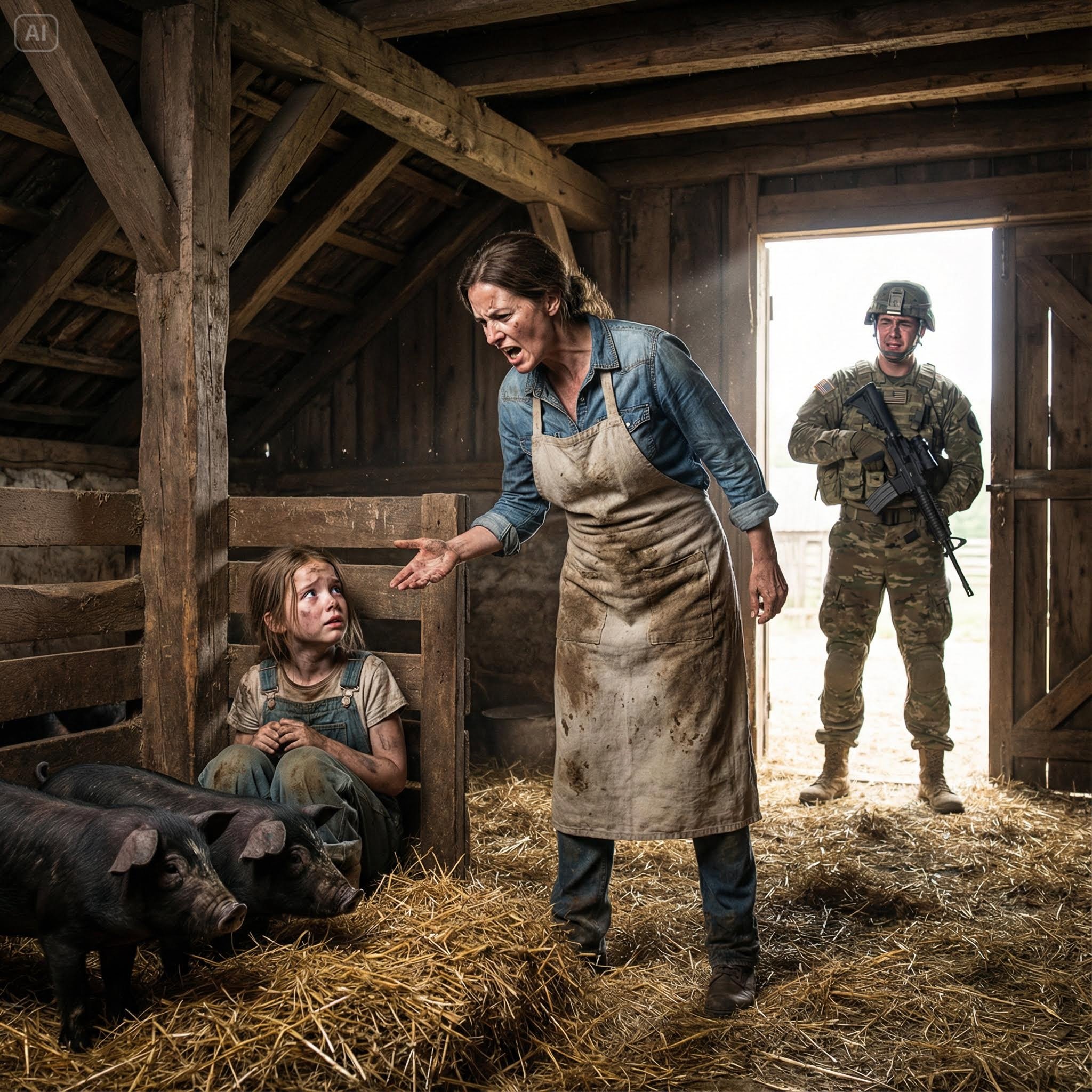 A FATHER RETURNS FROM THE BATTLEFIELD AND FINDS HIS DAUGHTER SLEEPING IN A PIGSTY. NO ONE EXPECTED HIS REACTION…