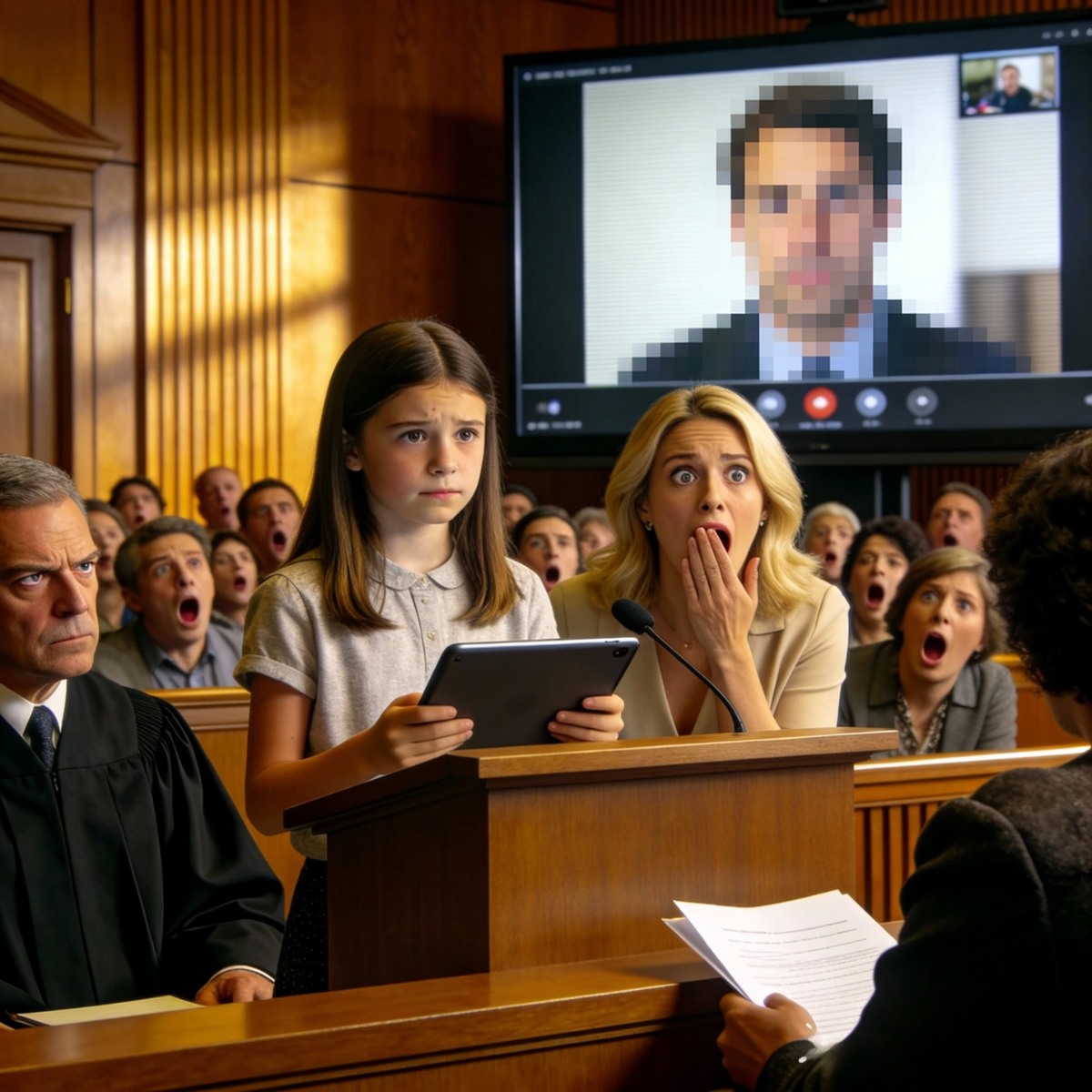 My husband filed for divorce, and my ten-year-old daughter asked the judge: “Your Honor, can I show you something Mom doesn’t know about?” The judge nodded. When the video started, the entire courtroom fell silent.