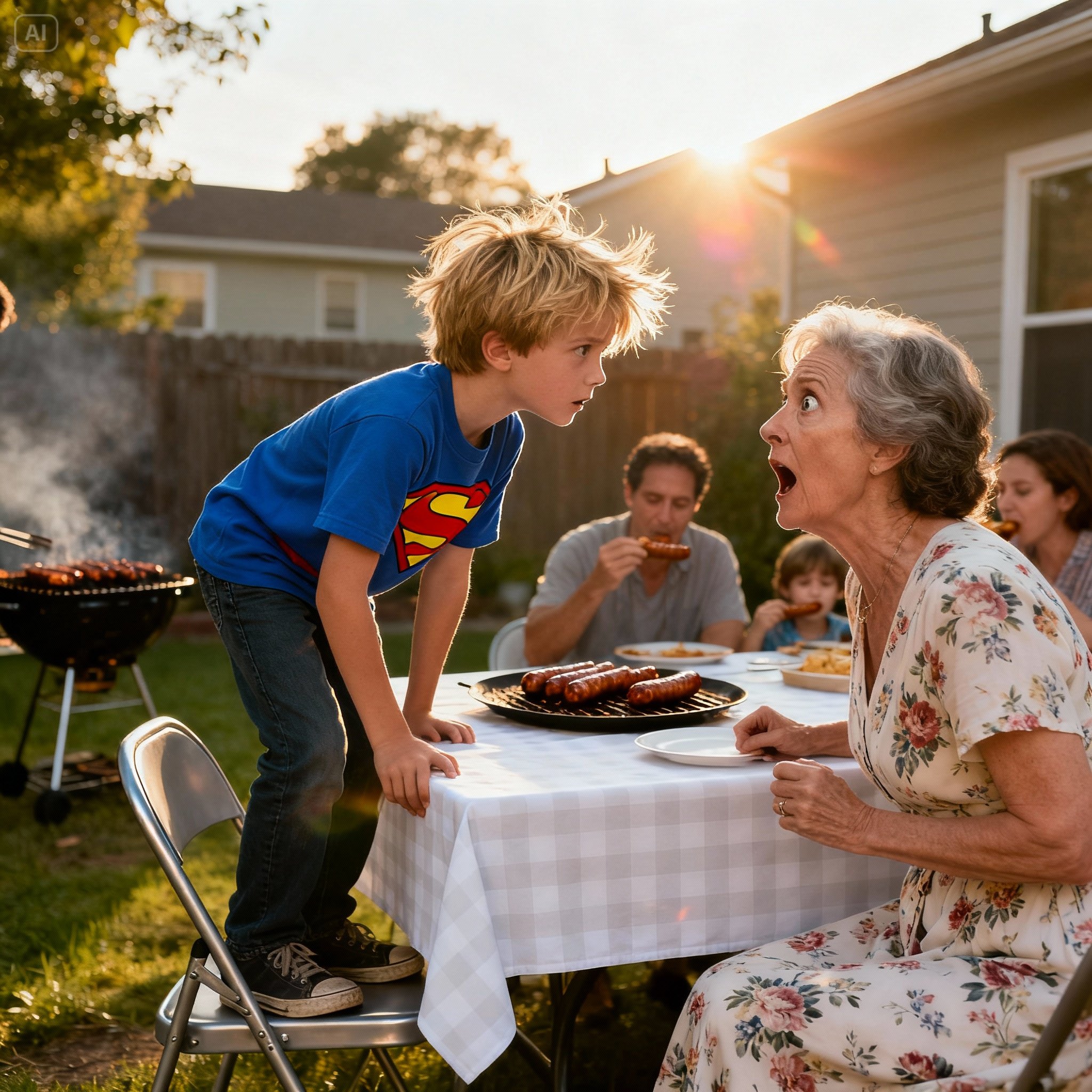 “At a crowded family barbecue, my ex-mother-in-law mocked me while everyone laughed. But then my son climbed onto a chair and said, ‘Grandma, there’s something Dad doesn’t want you to know.’ In that instant, every smile vanished.”
