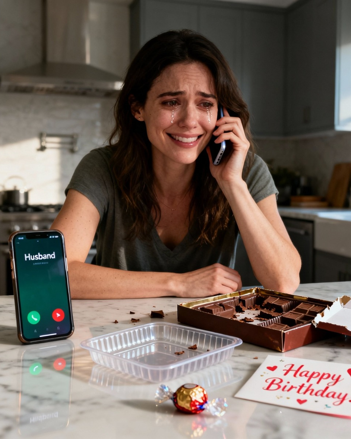 My mother-in-law sent me some refrigerated gourmet chocolates for my birthday. The next day, she called me and asked, “How were the chocolates?” I smiled and said, “My husband ate them all.” There was a pause. Her voice trembled. “…What? Are you serious?” And then my husband called me.