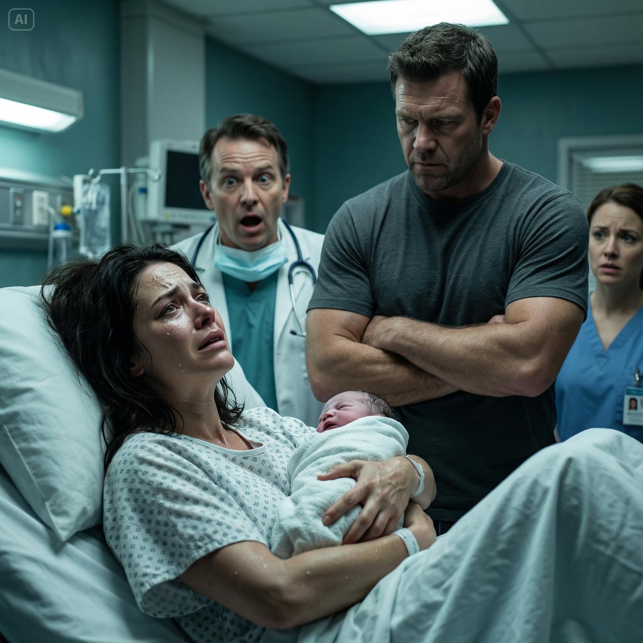 My husband looked at the newborn right after the delivery and said with a smirk, “We need a dna test to be sure it’s mine.”. The room fell silent whenI held the baby, tears welling in my eyes. Some days later, the doctor looked at the dna test results and said, “Call the police.”…