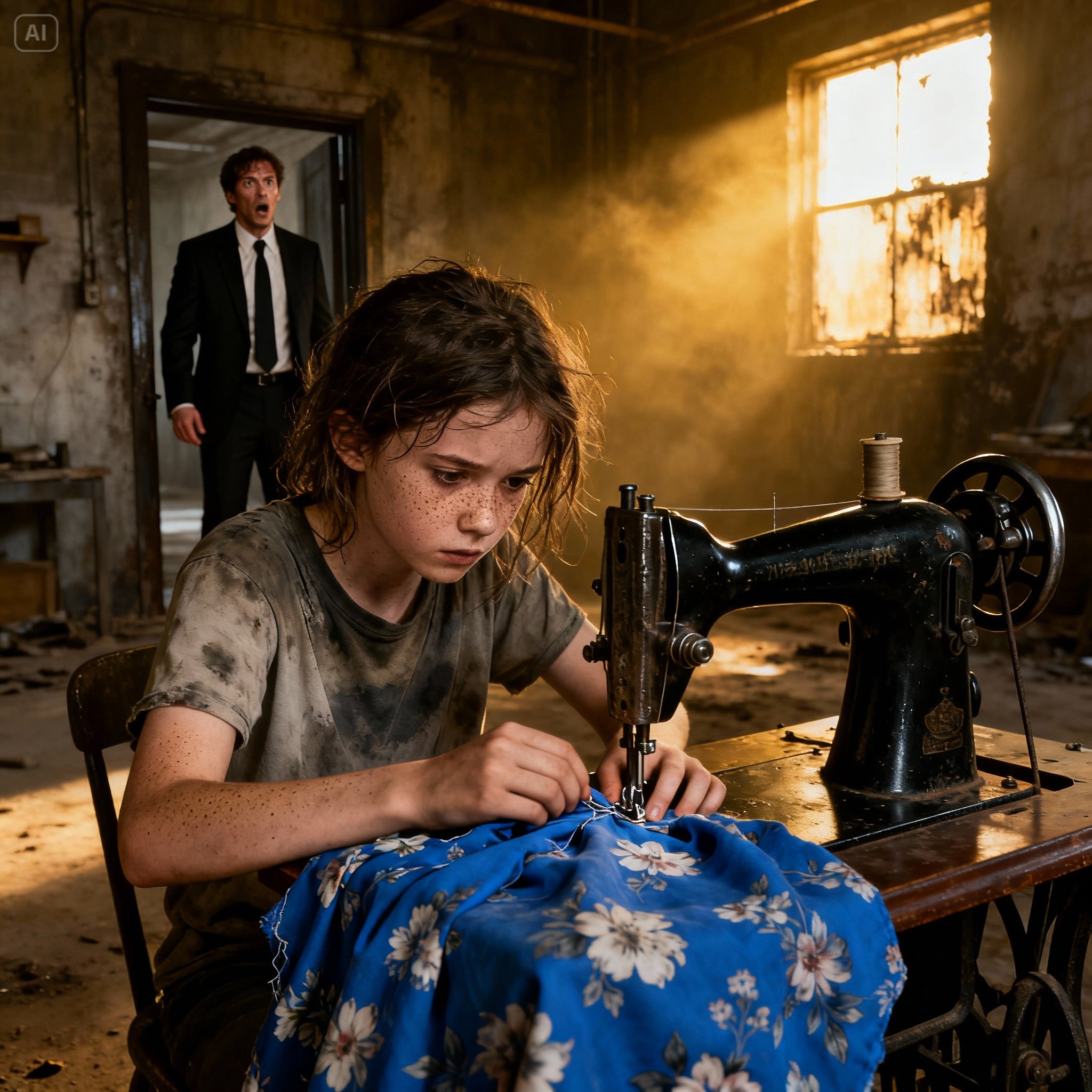 “UPON COLLECTING THE RENT, THE MILLIONAIRE WAS IN SHOCK TO SEE A YOUNG GIRL SEWING, EXHAUSTED…”