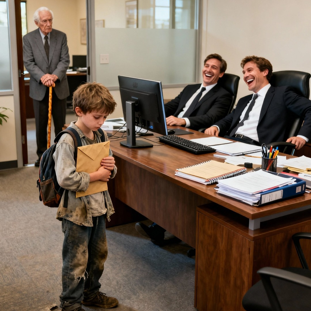 “I’m only here to return this envelope,” said the homeless boy… until the millionaire saw its contents and was paralyzed.