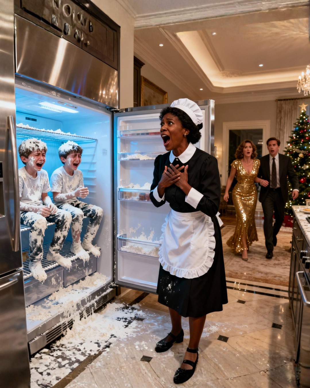 A billionaire’s girlfriend locked two boys in a freezer, but the black maid’s revelation turned the mansion upside down.