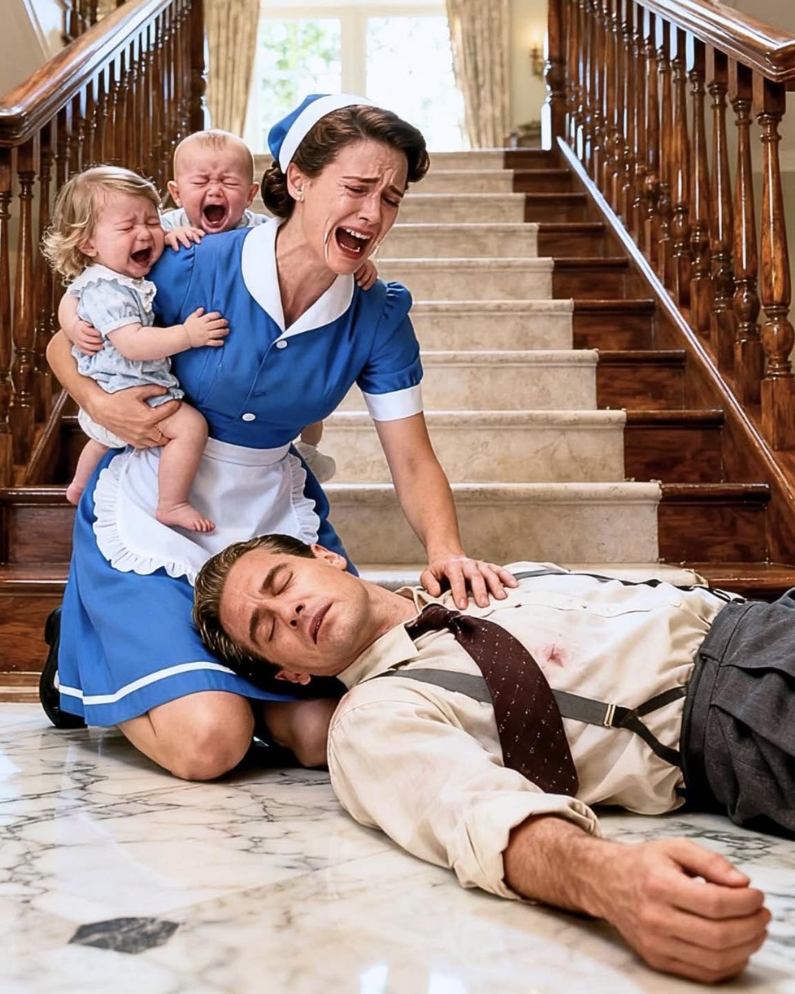 After a fall down the stairs, the boss feigned unconsciousness—what the nanny did next left him in tears.