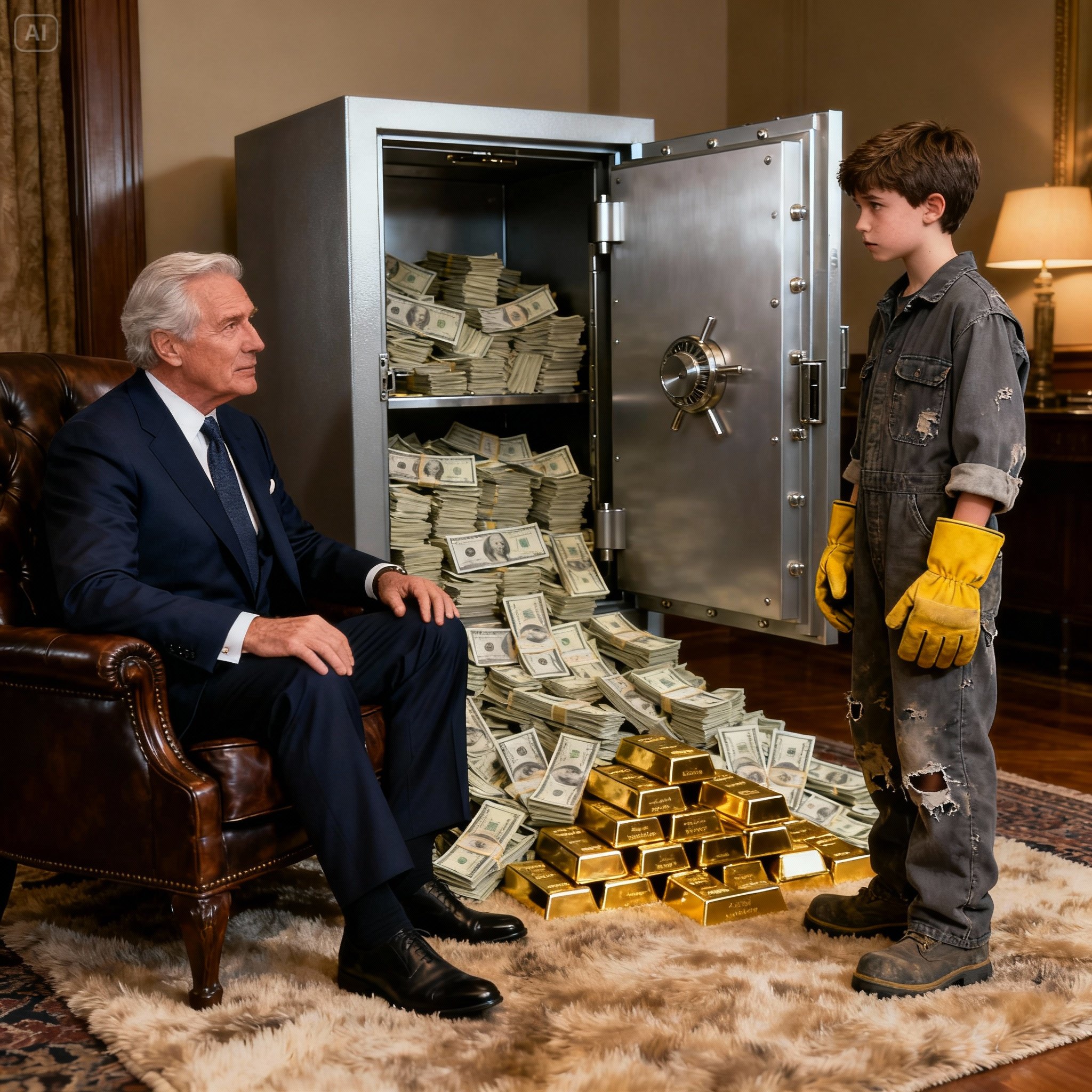 “A billionaire feigned sleep to test his maid’s son; what the boy did changed his will forever”…