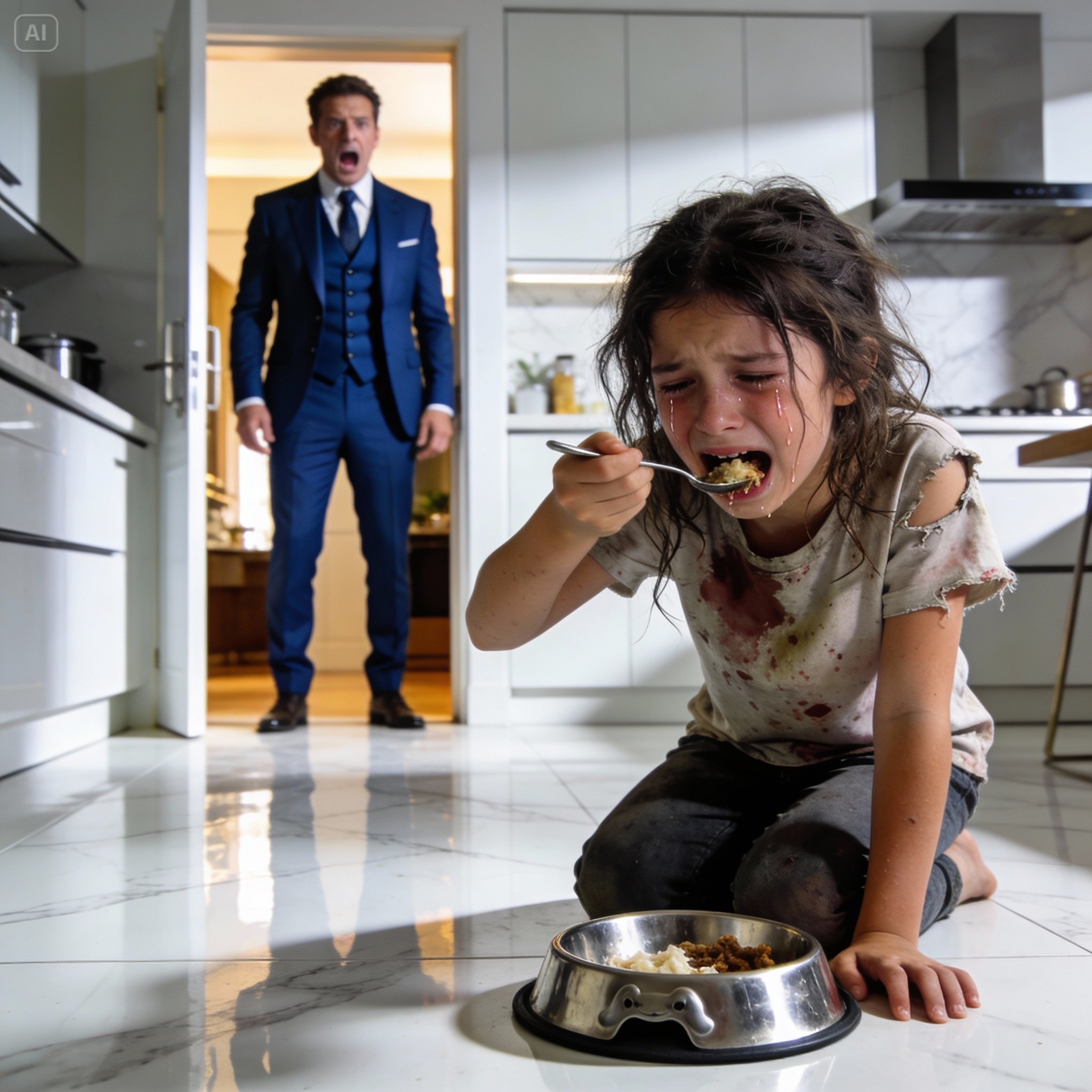 Millionaire finds his daughter eating the dog’s food—and is horrified to learn the reason…