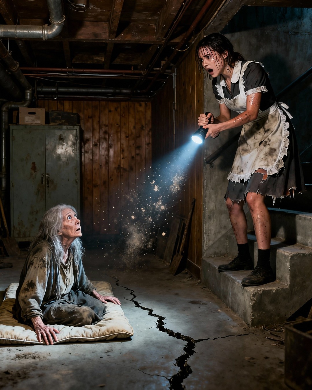 A MAID DISCOVERS THE BILLIONAIRE’S MOTHER LOCKED IN THE BASEMENT… BY HIS CRUEL WIFE…