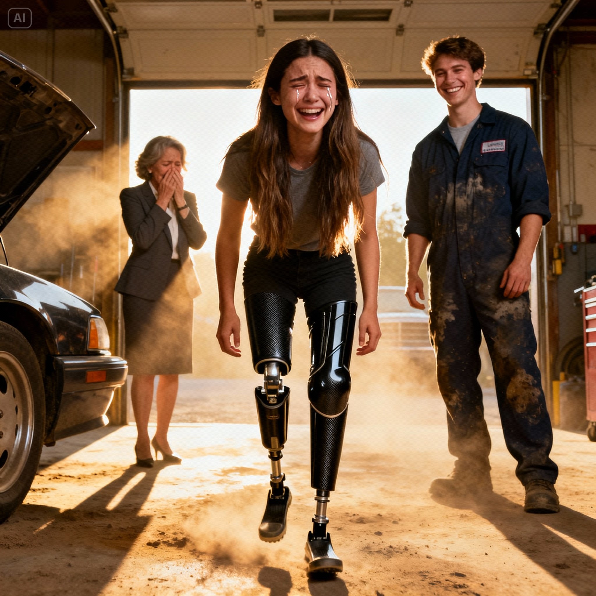 A POOR MECHANIC GIVES A MIRACLE TO A MULTIMILLIONAIRE’S DISABLED DAUGHTER!