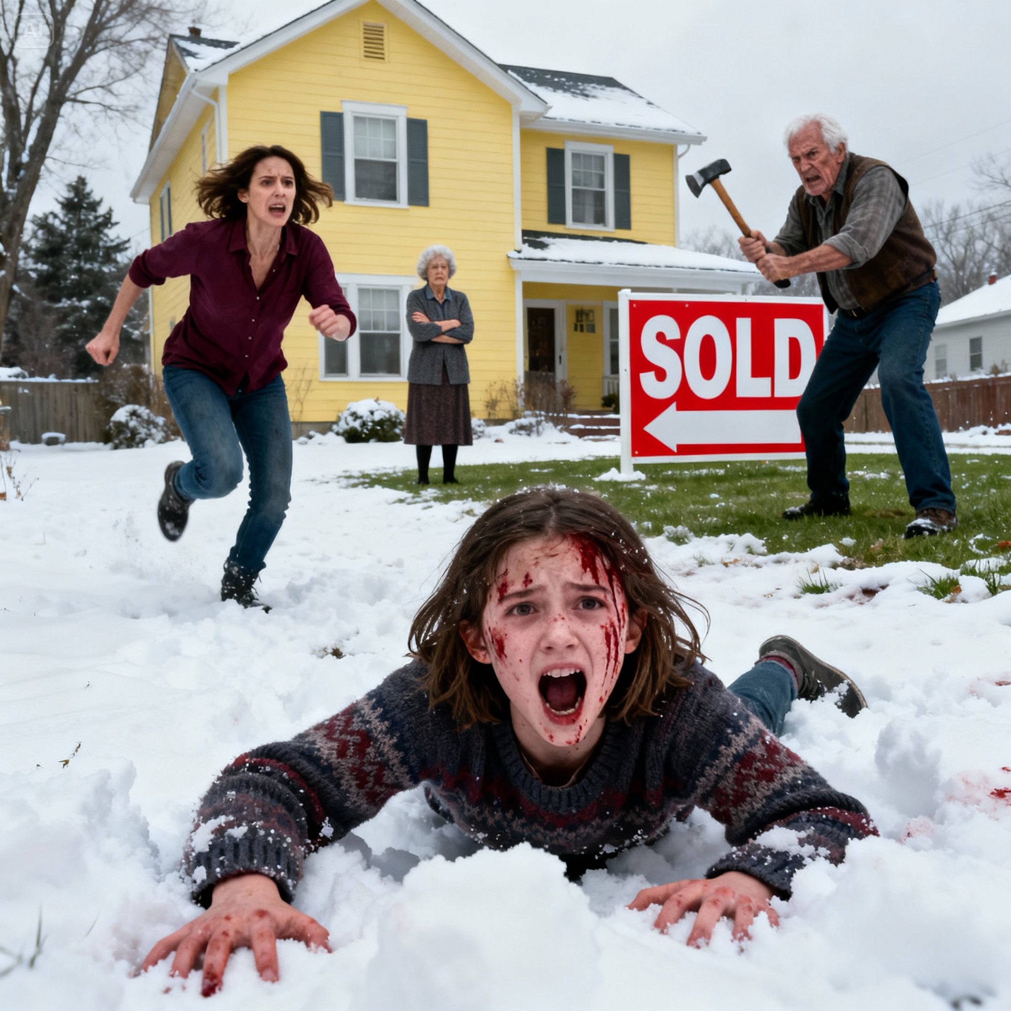 My 5-year-old daughter came home from school and saw a huge sold sign in front of our house. My daughter stood there confused and crying in the cold. When she tried to come inside, my mother shoved her back out and locked the door.