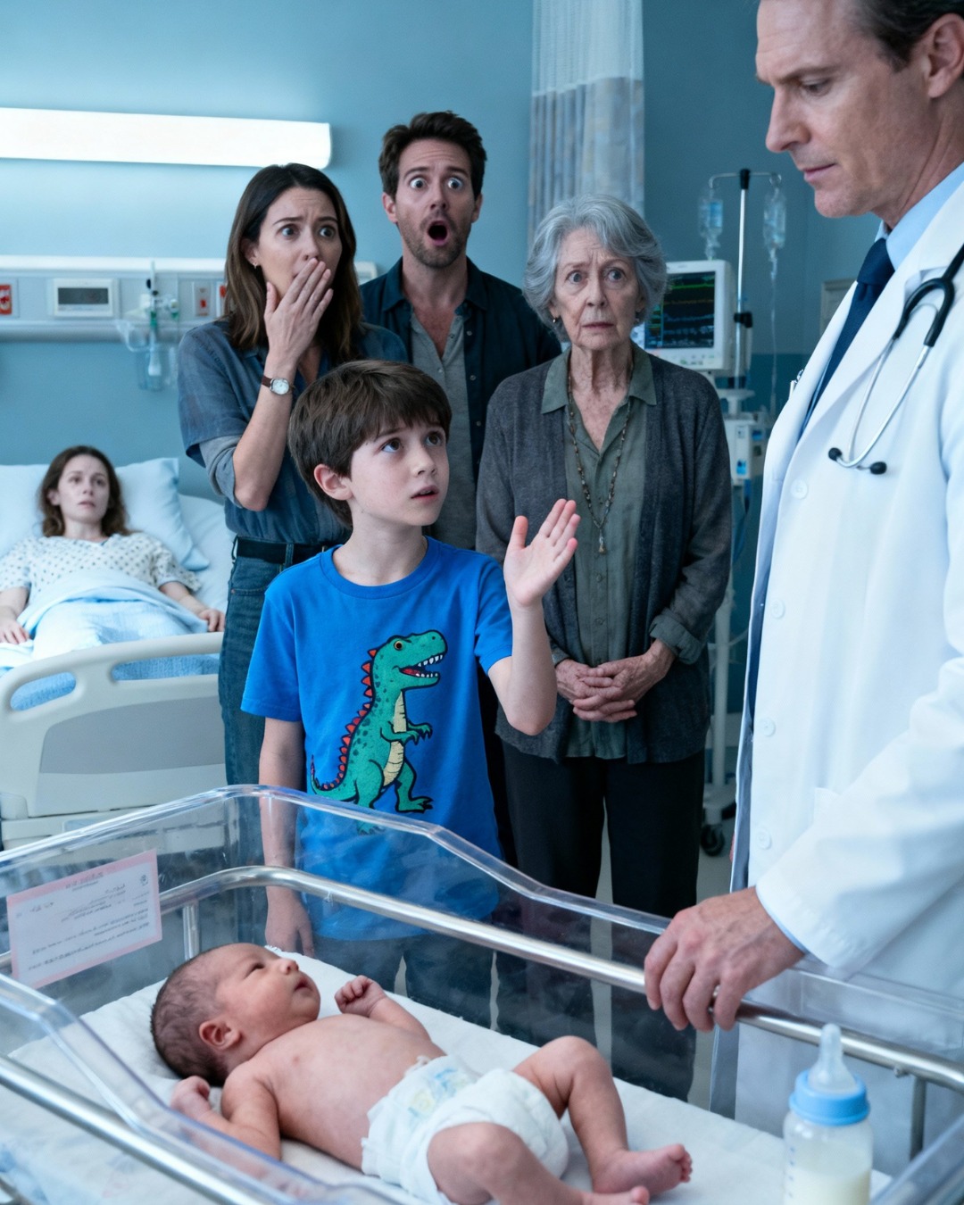 When my newborn “died,” my mother-in-law leaned in and said: “God saved us from your bloodline.” My husband looked away. My sister-in-law smirked with contempt. But then my 8-year-old son pointed at the nurse’s cart and asked: “Should I give the doctor the powder Grandma put in the milk?” The room fell silent.