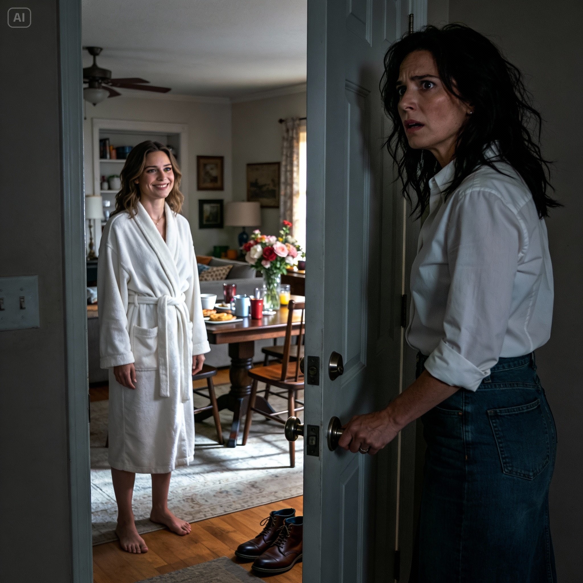 “I was leaving on a business trip, but the flight was canceled and I came back home. When I opened the door, a strange woman was standing there wearing my robe. ‘You must be the realtor, right? My husband said you’d come to evaluate our apartment.’ I silently nodded and stepped inside…”