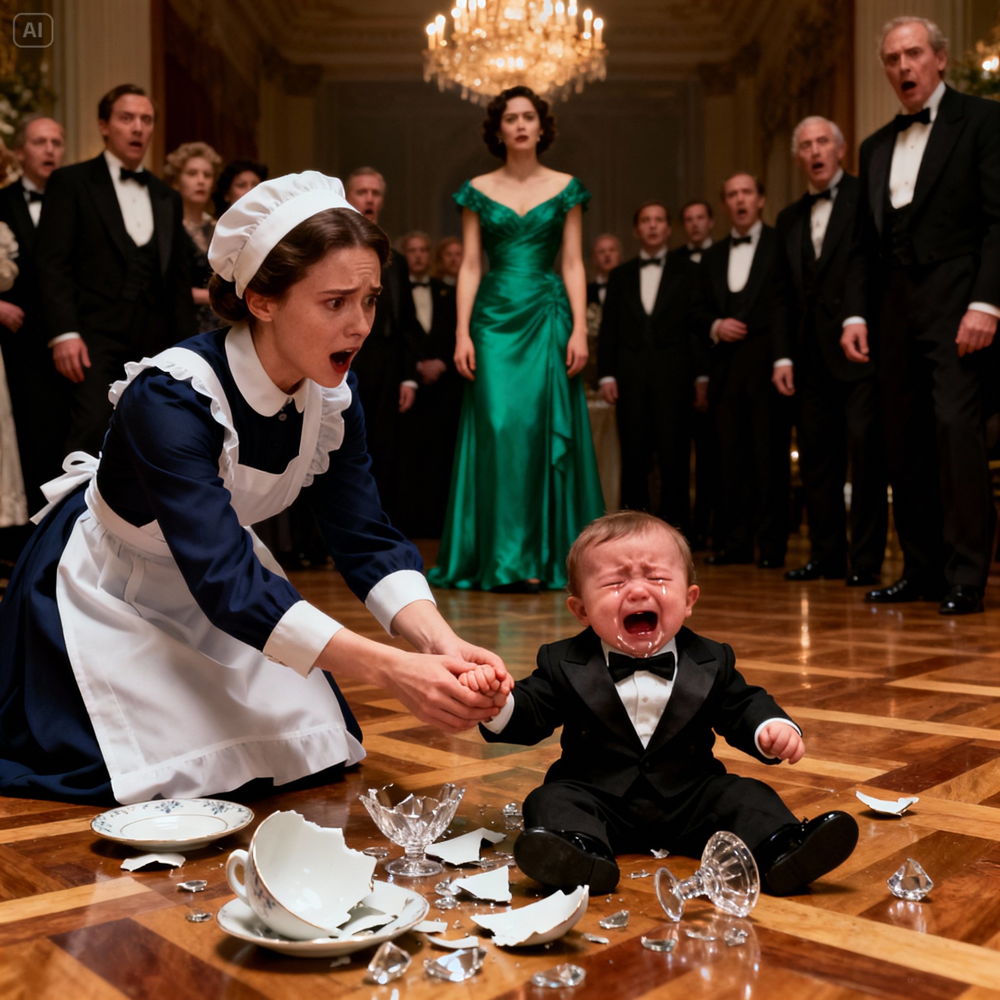 “The billionaire’s son was breaking plates… until a quiet waitress offered him her hand.”