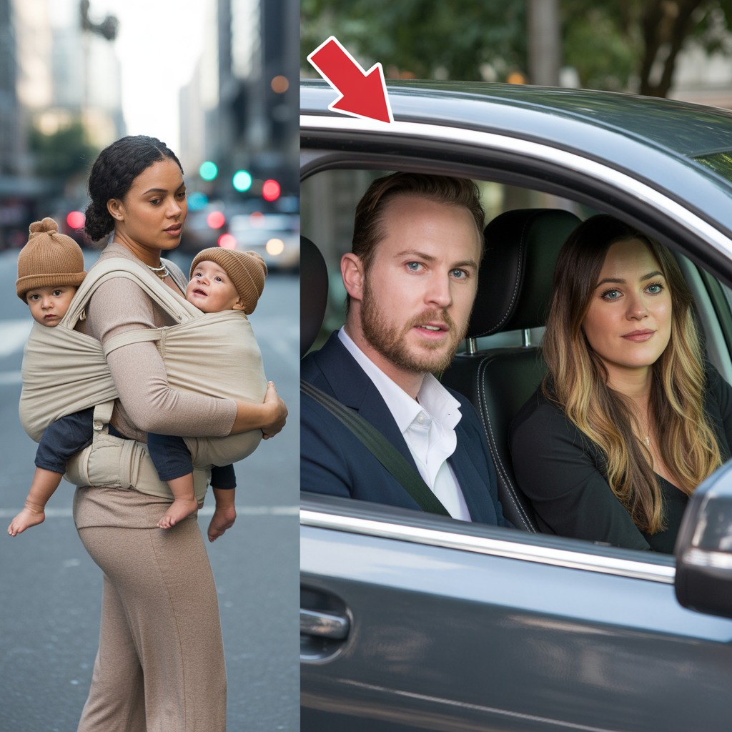 BILLIONAIRE WAS TAKING HIS FIANCÉE HOME, UNTIL HE SAW HIS EX CROSSING THE PEDESTRIAN WALKWAY WITH TWINS