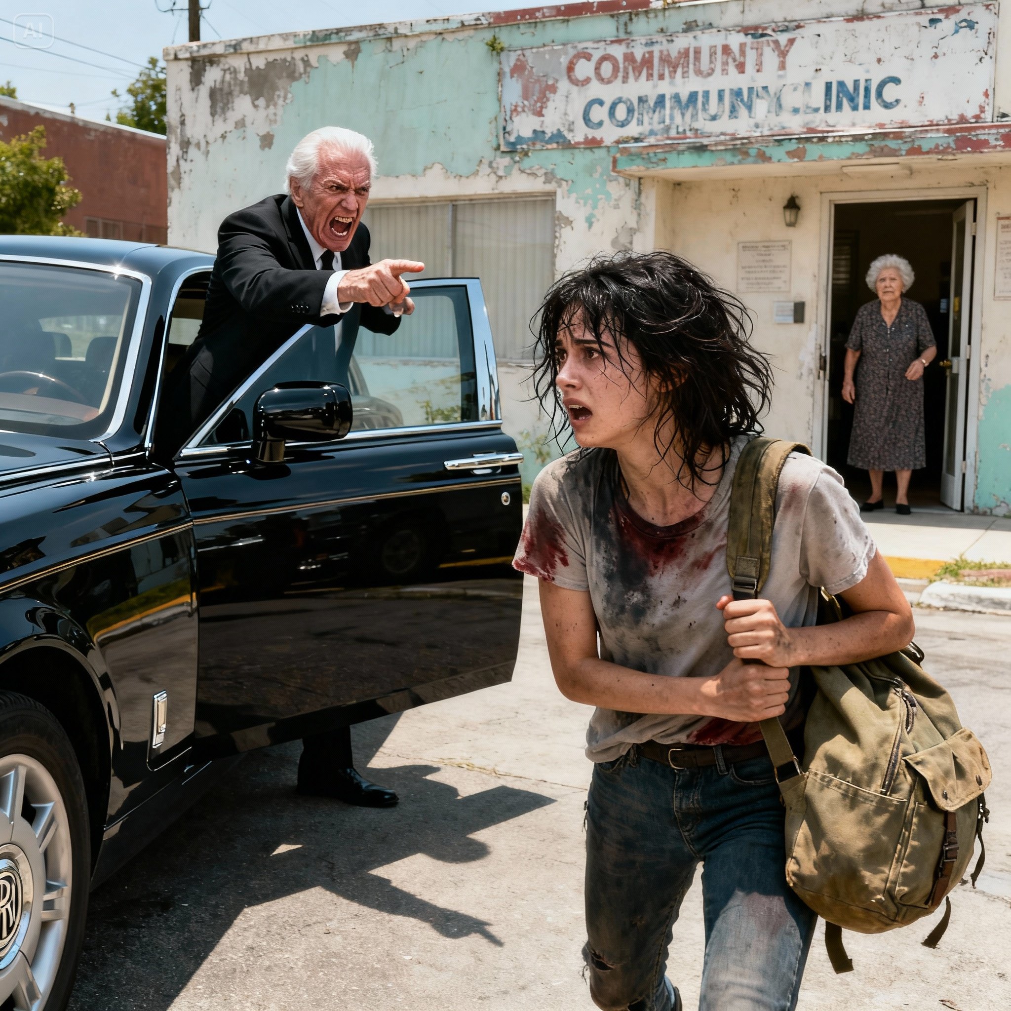 My billionaire grandfather saw me coming in and out of a shelter and shouted: “Why are you sleeping there when I gave you a house?” I had no idea what he meant. Then my mother panicked and confessed: “I was going to tell you today… but I gave it to your aunt. She needed it more.” Thirty minutes later, police cars arrived.