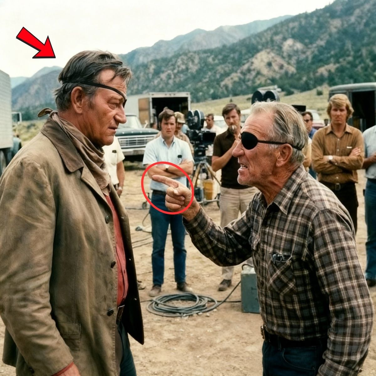John Wayne met the real Rooster Cogburn on set… what happened next won him an Oscar…