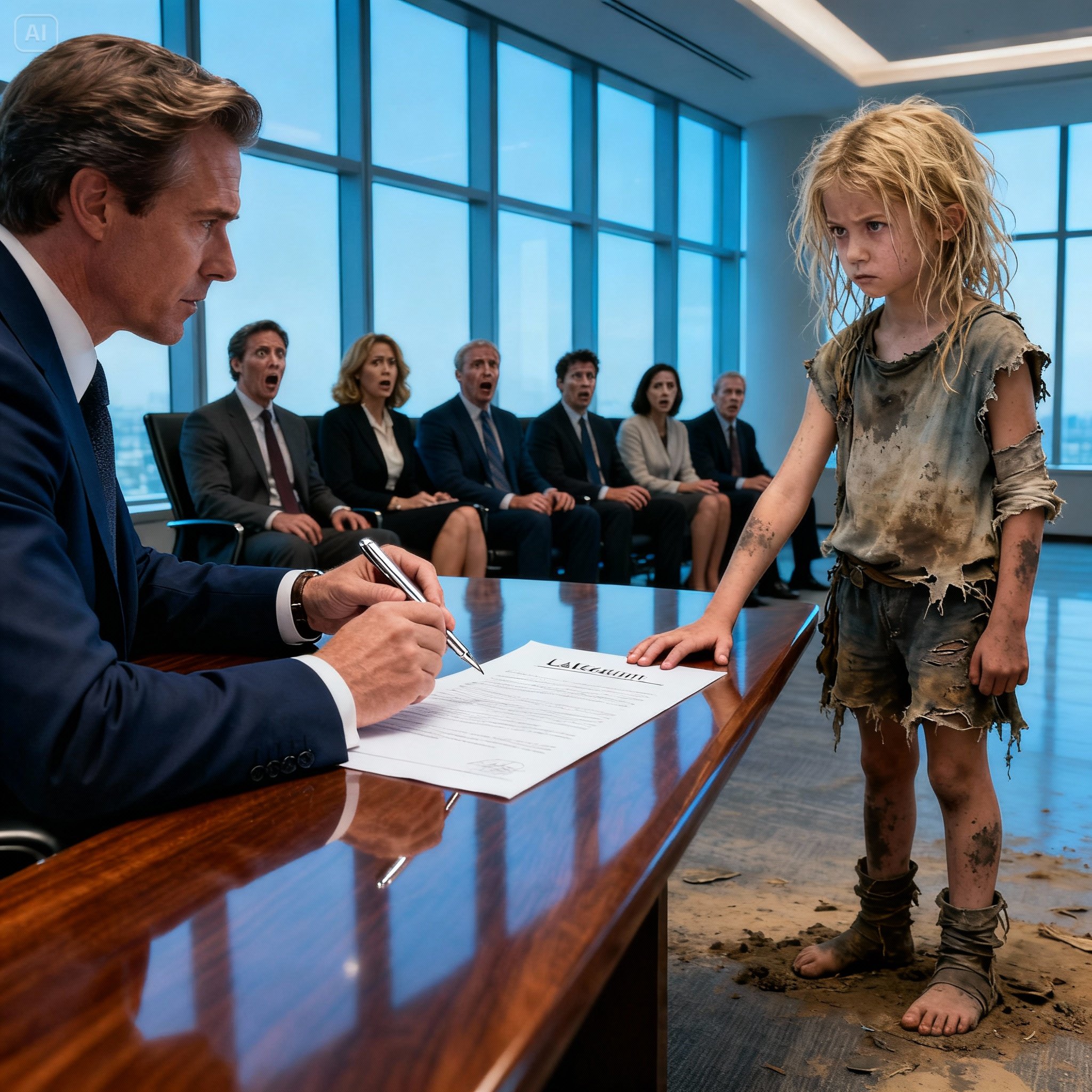 The Billionaire Was About To Sign Bankruptcy Papers When A Little Homeless Girl Spotted A Crucial Mistake. What Happened Next Sh0cked Everyone